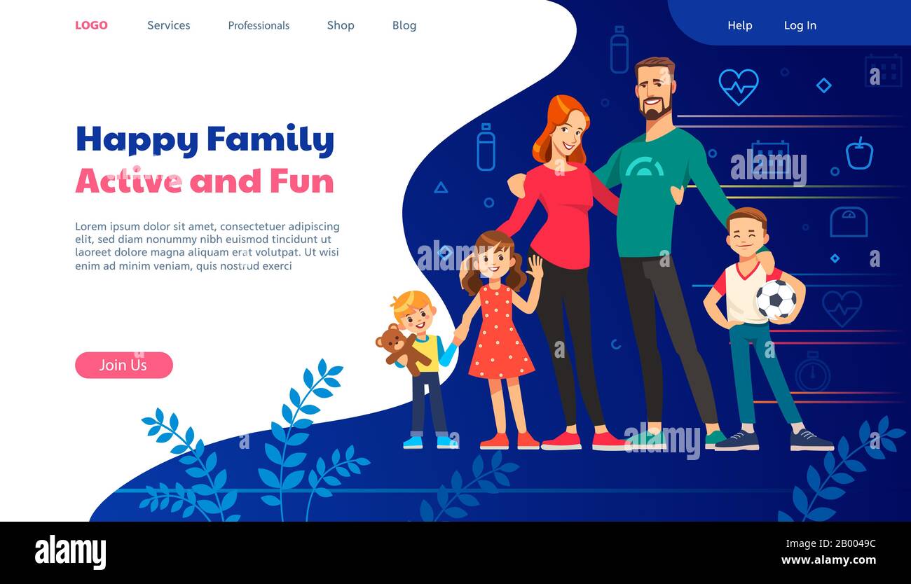 Modèles de conception de pages Web pour la planification familiale, l'assurance voyage, la nature et la vie saine. Concepts modernes d'illustration vectorielle pour le site Web et le mobile Illustration de Vecteur