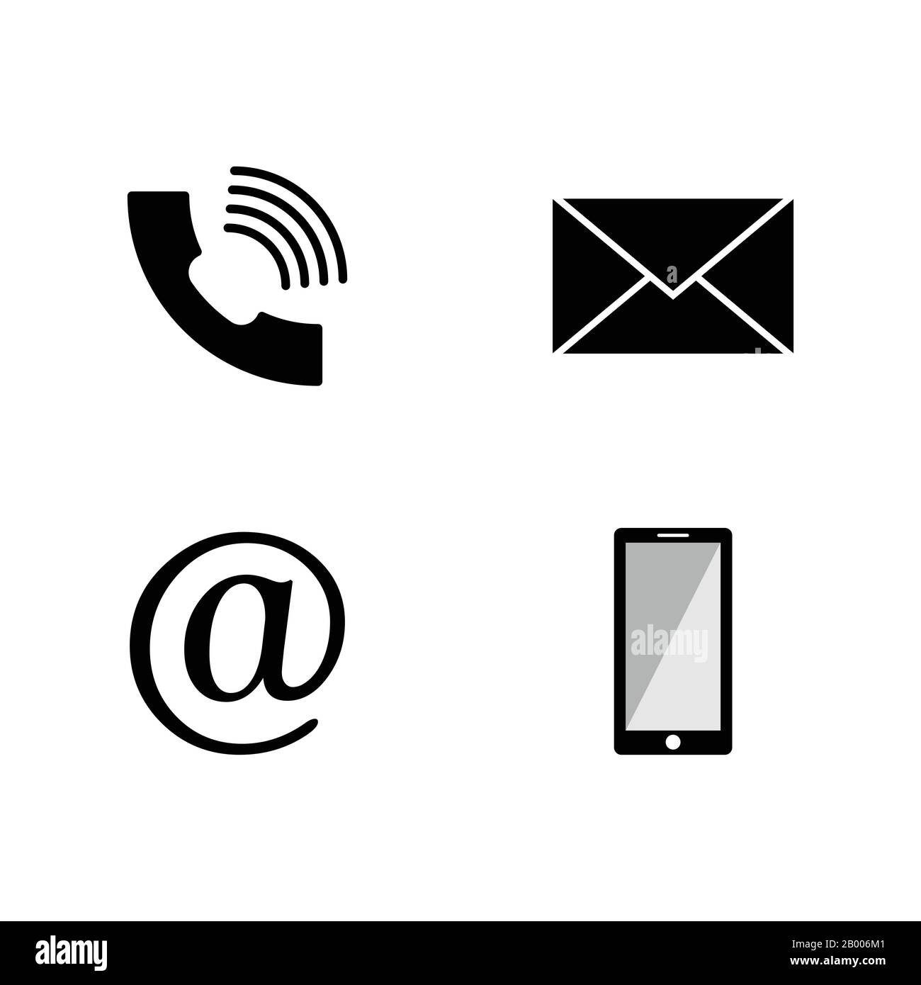 Contactez-nous icônes. Jeu d'icônes Web, signe et symboles du support des contacts Illustration de Vecteur