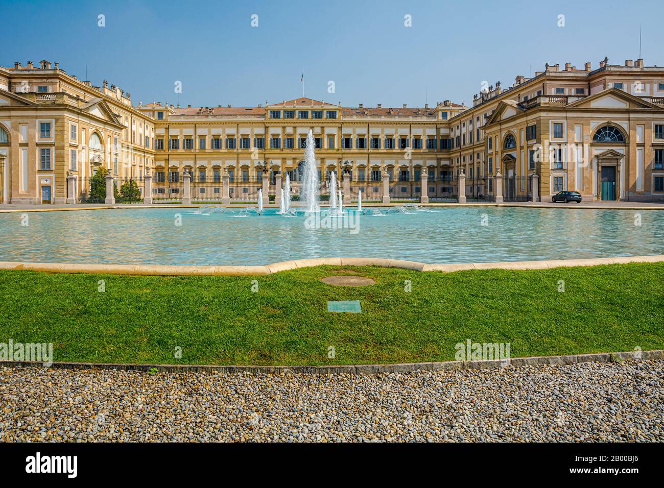 Villa Royale De Monza (Villa Reale), Milan, Italie. La Villa Reale a été construite entre 1777 et 1780 par l'impérial et l'architecte Giuseppe Piermarini. Banque D'Images