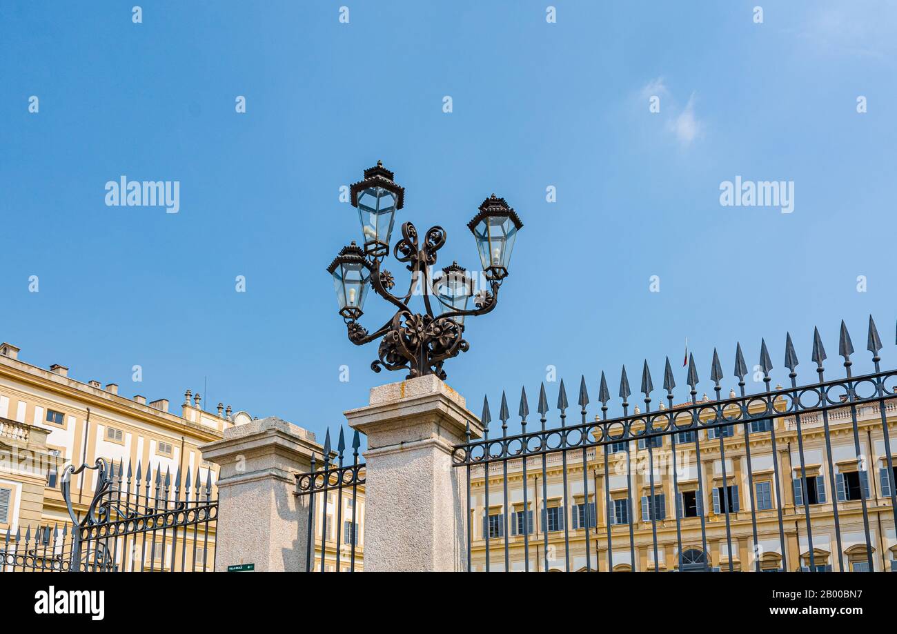 Villa Royale De Monza (Villa Reale), Milan, Italie. La Villa Reale a été construite entre 1777 et 1780 par l'architecte impérial et royal Giuseppe Pierma Banque D'Images