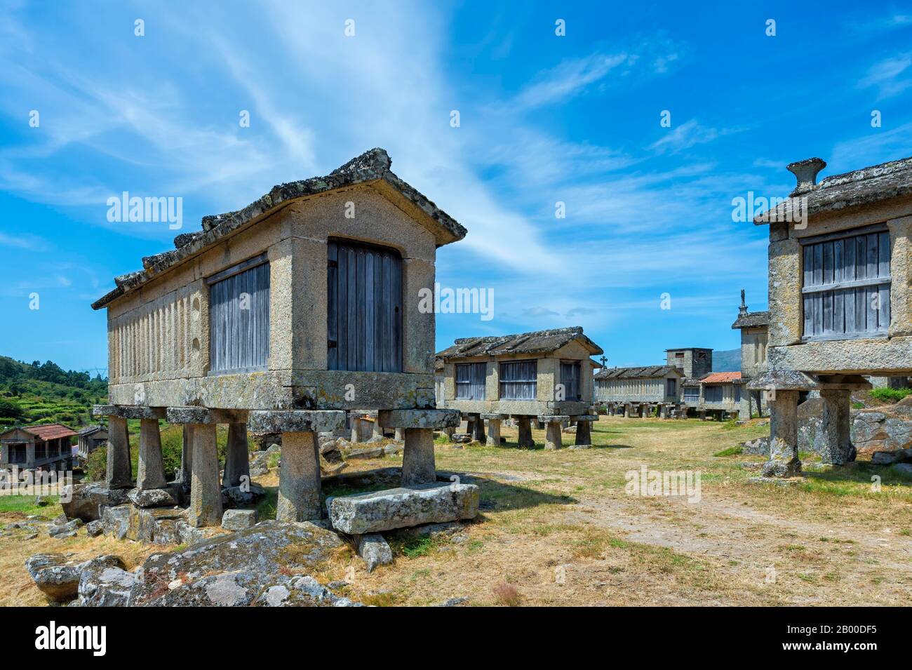 Espigueiros Traditionnel, Granary, Lindoso, Parc National Peneda Geres, Province De Minho, Portugal Banque D'Images