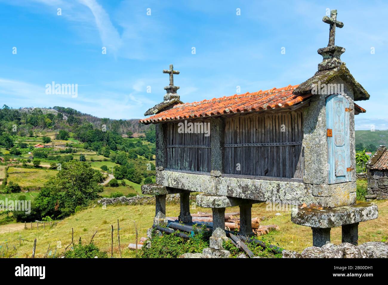 Espigueiros Traditionnel, Granary, Lindoso, Parc National Peneda Geres, Province De Minho, Portugal Banque D'Images