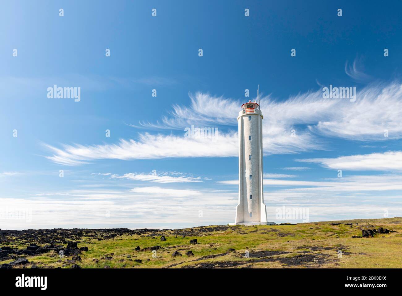 Phare De Malarrif, Parc National De Snaefellsjoekull, Péninsule De Snaefellsnes, Snaefellsnes, Vesturland, Islande Banque D'Images