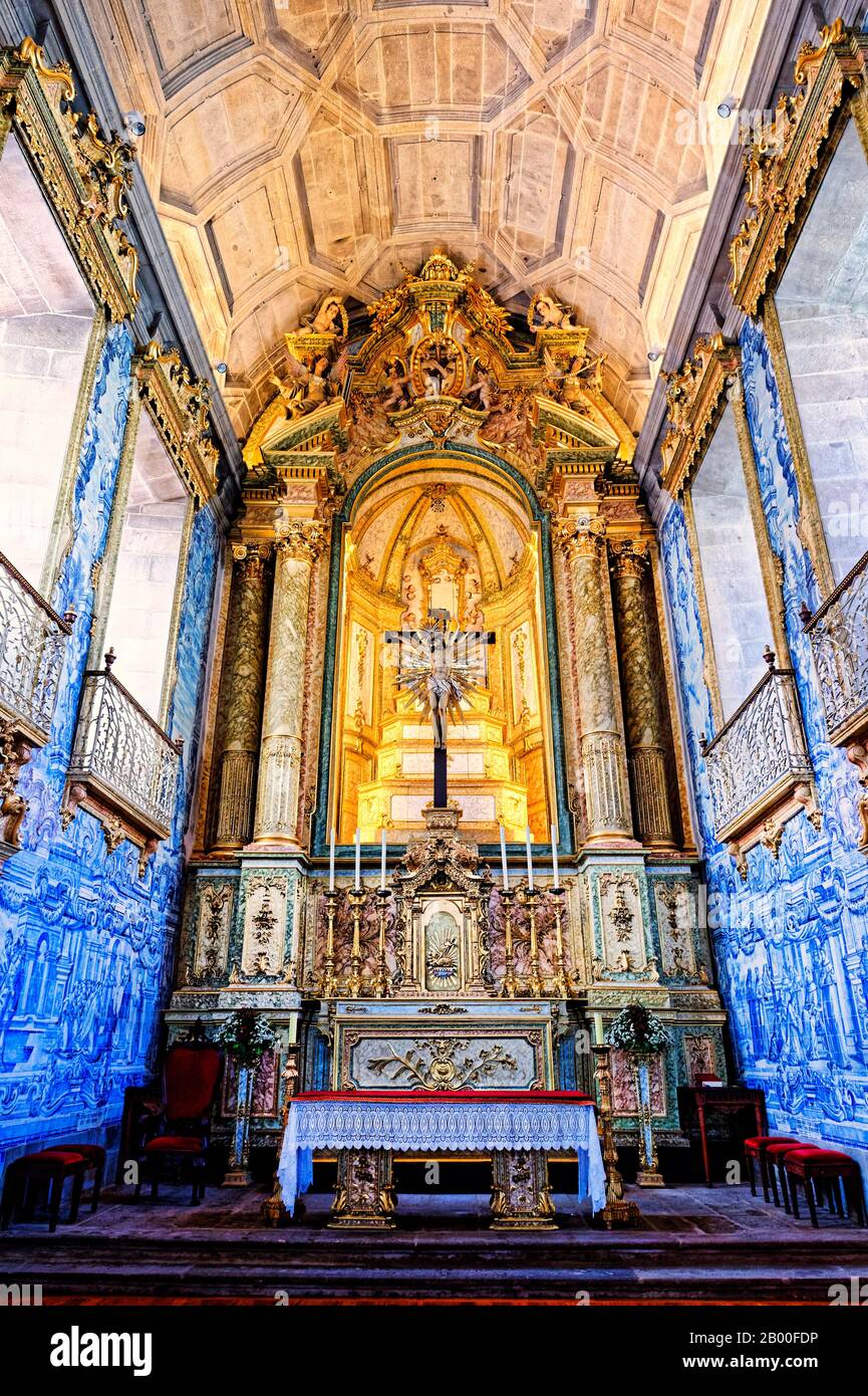 Église du troisième ordre de Saint François, Igreja dos Terceiros, intérieur, Braga, Minho, Portugal Banque D'Images