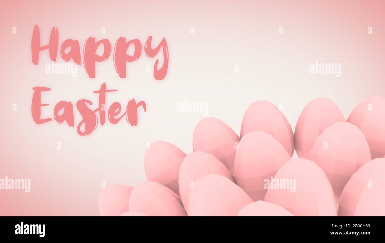 joyeuses animations de pâques, œufs de couleur poly Banque D'Images