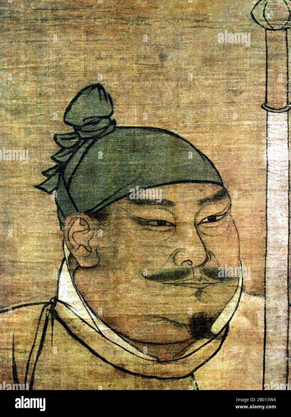 Chine : empereur Taizu (21 mars 927 - 14 novembre 976), 1er dirigeant de la dynastie Song (Nord) (r. 960-976). Détail de la peinture suspendue en rouleau, dynastie Song (960-1279) l'empereur Taizu de Song, nom personnel Zhao Kuangyin et nom de courtoisie Yuanlang, était le fondateur de la dynastie Song. En 960, Song Taizu a aidé à réunir la majeure partie de la Chine après la fragmentation et la rébellion résultant de la chute de la dynastie Tang en 907. Il a établi les règles et la politique de base de Song ancêtre pour les futurs empereurs. Il a été rappelé pour son expansion du système d'examen de la fonction publique nationale. Banque D'Images