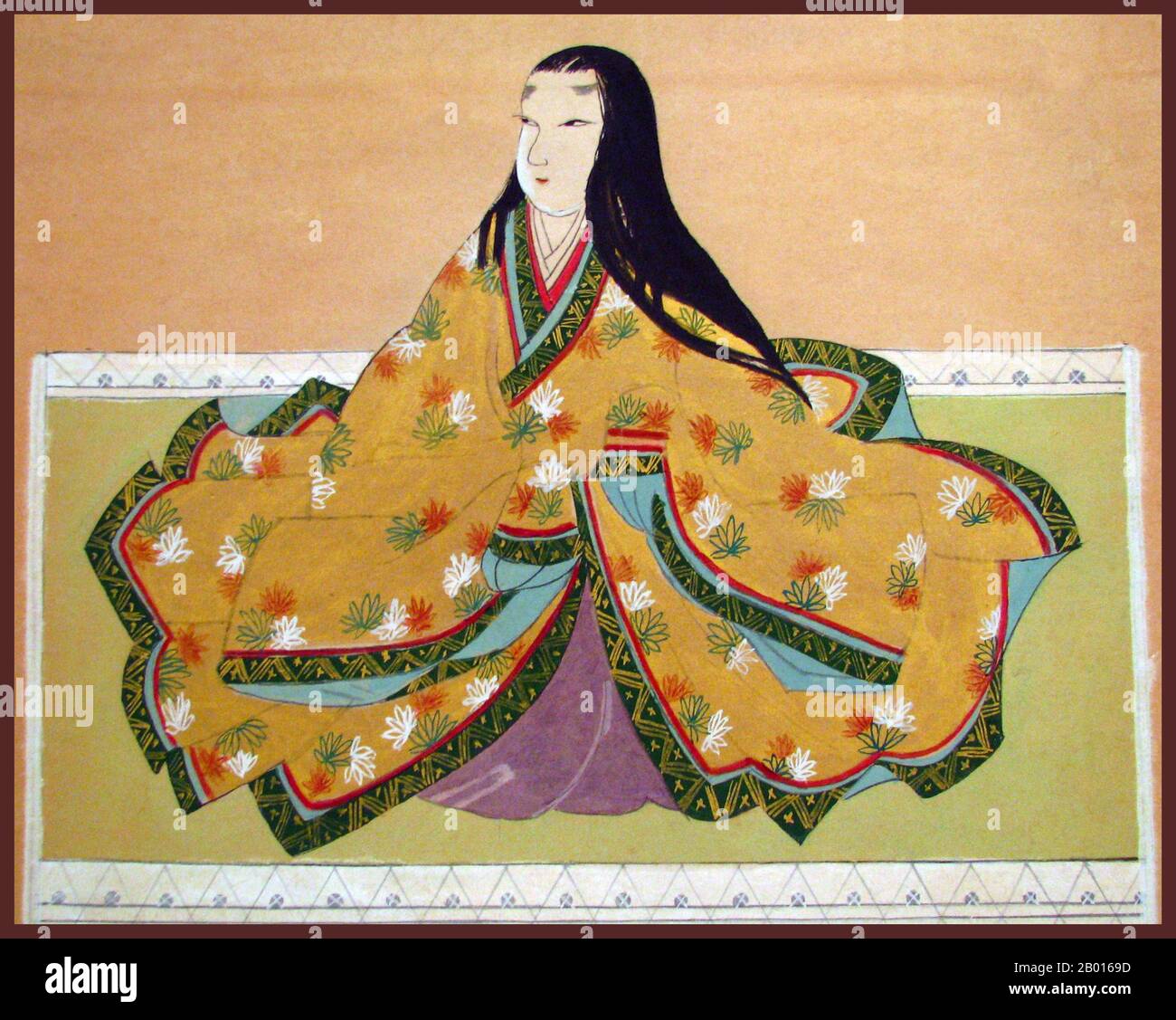 Japon : Lady Saigo-no-Tsubone (1552 - 1er juillet 1589).Peinture de défilement suspendue, c.1586-1589.Saigō-no-Tsubone ou 'Lady Saigo', également connu sous le nom d'OAI, était un consort et conseiller de confiance de Tokugawa Ieyasu, le premier shogun du shogunat Tokugawa.Elle était également mère de Tokugawa Hidetada, le deuxième shogun.Elle a été considérée par beaucoup comme le « pouvoir derrière le trône », influençant fortement les philosophies et les politiques d'Ieyasu, ainsi que son choix d'alliés et même ses tactiques de combat.Elle a utilisé son poste à des fins caritatives et était un bouddhiste dévot.Elle souffrait également de myopie. Banque D'Images