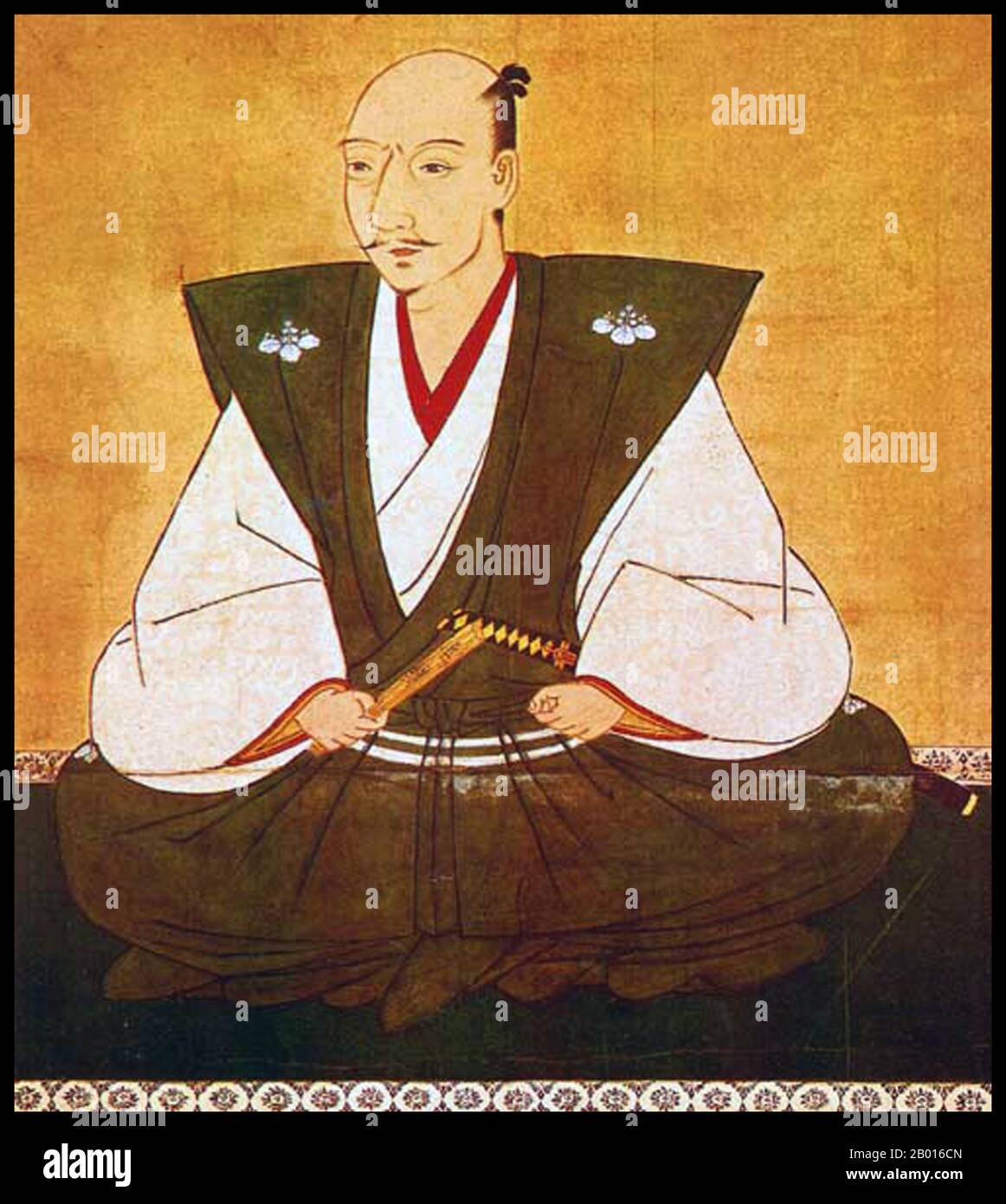 Japon: ODA Nobunaga (23 juin 1534 - 21 juin 1582), initiateur de l'unification du Japon au XVIe siècle.Toile de défilement suspendue par Munehide Kano (1551-1601), 1583.ODA Nobunaga a été l'initiateur de l'unification du Japon sous le règne du shogun à la fin du XVIe siècle.Il a également été un daimyo majeur pendant la période Sengoku de l'histoire japonaise.Il était le deuxième fils d'Oda Nobuhide, un vice-gouverneur militaire, qui détient des terres dans la province d'Owari.Nobunaga a vécu une vie de conquête militaire continue, qui a fini par conquérir un tiers de daimyo japonais avant sa mort en 1582 Banque D'Images