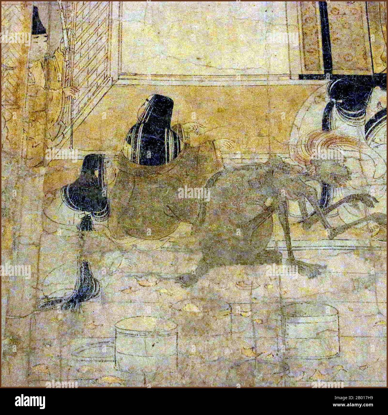 Japon: 'Hyakki Yako (défilé de nuit de cent démons)'.Détail de la peinture de défilement à la main, 18th siècle.Hyakki Yagyo/Hyakki Yako ('défilé de nuit d'une centaine de démons') est une croyance populaire japonaise.La croyance soutient que chaque année yokai, les êtres surnaturels japonais, emportera dans les rues pendant les nuits d'été.La procession est parfois ordonnée, alors qu'à d'autres moments c'est une émeute.Quiconque traverse le cortège mourra, à moins d’être protégé par un sutra bouddhiste.C'est un thème populaire dans l'art visuel japonais Banque D'Images