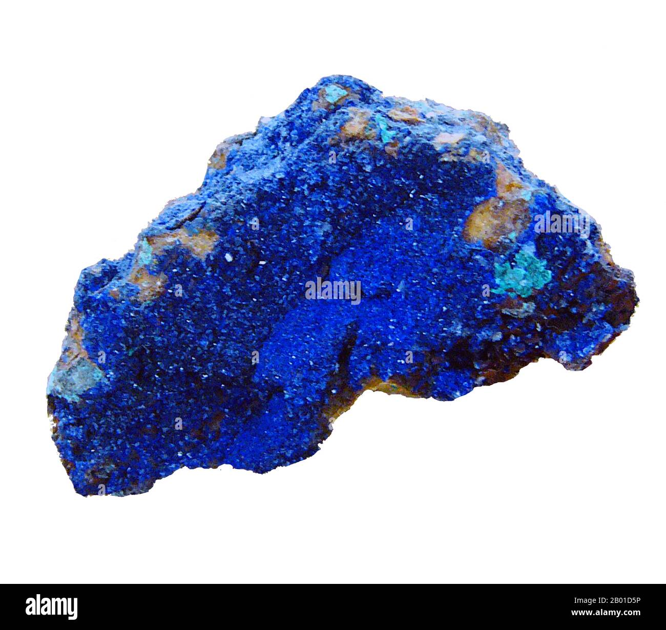 Afghanistan : lapis Lazuli des montagnes hindoues de Kush. Photo de Philippe Giabbanelli (Licence CC BY-sa 3,0). Le lapis lazuli (parfois abrégé en lapis) est une pierre semi-précieuse relativement rare qui a été prisée depuis l'antiquité pour sa couleur bleue intense. Le lapis lazuli a été recueilli dans des mines de la province de Badakhshan en Afghanistan depuis plus de 6 000 ans et il existe des sources qui se trouvent aussi loin à l'est que la région autour du lac Baikal en Sibérie. Le commerce de la pierre est assez ancien pour que les bijoux lapis aient été trouvés aux sites égyptiens et sumériens anciens de Predynastic. Banque D'Images