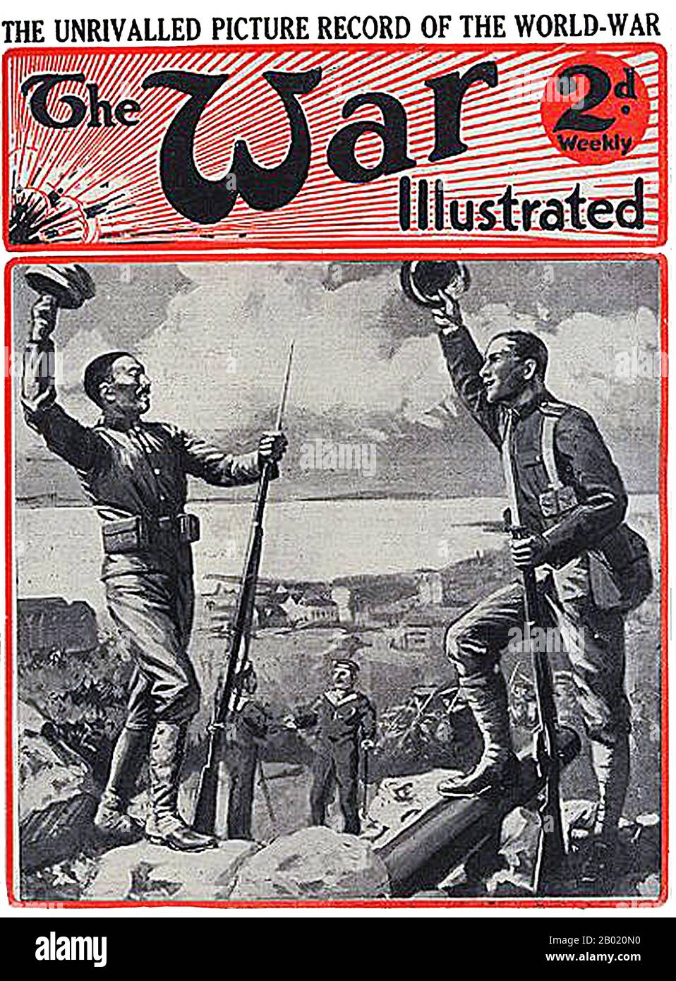 Le siège de Tsingtao a été l'attaque contre le port de Tsingtao (maintenant Qingdao) en Chine pendant la première Guerre mondiale par le Japon impérial et le Royaume-Uni. Il a eu lieu entre le 31 octobre et le 7 novembre 1914 et a été combattu par le Japon impérial et le Royaume-Uni contre l'Allemagne. C'était la première rencontre entre les forces japonaises et allemandes, ainsi que la première opération anglo-japonaise durant la guerre. Banque D'Images