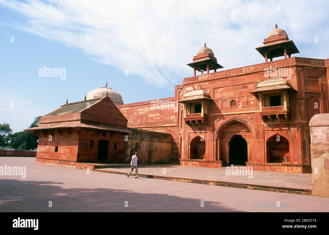 Fatehpur Sikri (la ville de la Victoire) a été construite au cours de la seconde moitié du XVIe siècle par l'empereur Akbar ((r. 1556-1605)). C'était la capitale de l'Empire Mughal depuis 10 ans. Banque D'Images