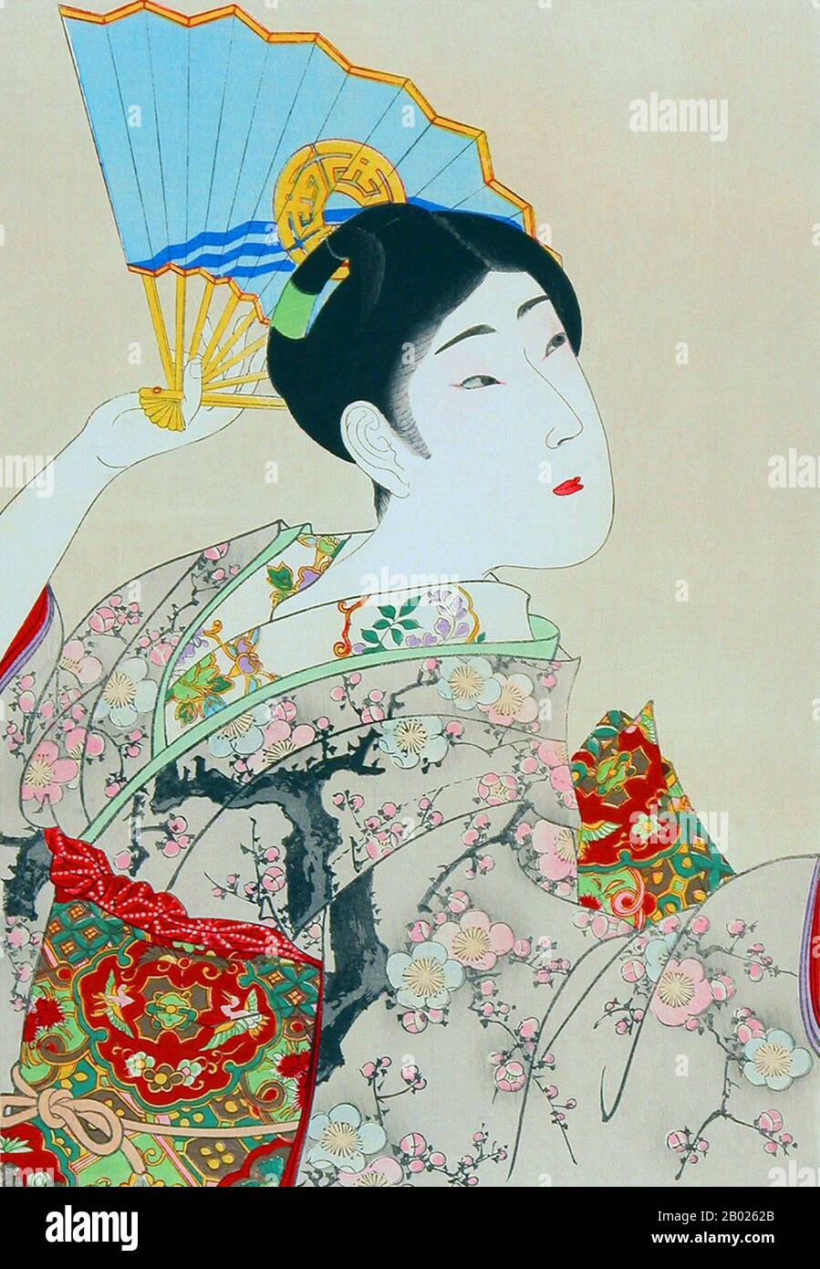 Toyohara Chikanobu (豊原周延) (1838–1912), mieux connu de ses contemporains comme Yōshū Chikanobu (楊洲周延), était un artiste prolifique de la période Meiji au Japon. Banque D'Images