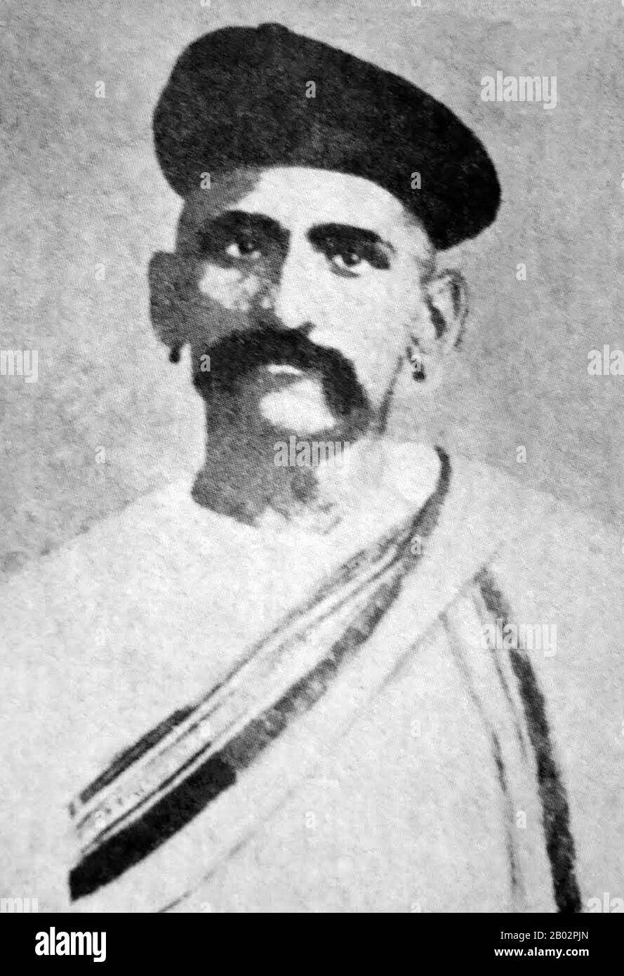 Les frères Chapekar, Damodar Hari Chapekar (1870-1897), Balkrishna Hari Chapekar (1873-1899) et Vassudeo Hari Chapekar (1879-1899), étaient des révolutionnaires indiens impliqués dans l'assassinat de W. C. Rand, commissaire britannique à la peste de Pune. Le 22 juin 1897, le Jubilé de diamant du couronnement de la reine Victoria, Rand et de son escorte militaire le lieutenant Ayerst a été abattu lors du retour des célébrations à la Maison du gouvernement. Les deux sont morts, Ayerst sur place et Rand de ses blessures le 3 juillet. Les frères Chapekar et deux complices ont été accusés des meurtres dans divers rôles, ainsi que t Banque D'Images