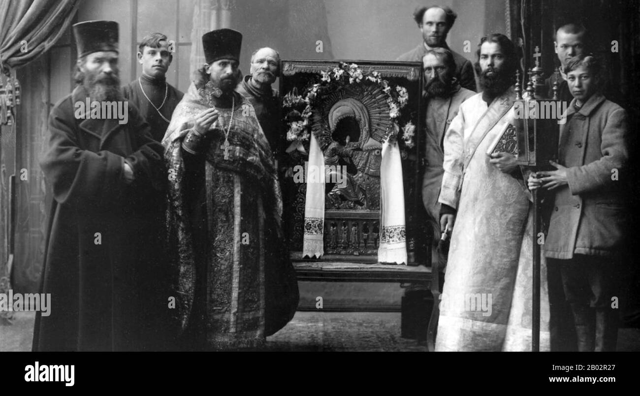 Maxim P. Dmitriev (1858-1948) était photographe russe des fin du XIXe et début du XXe siècle, fondateur du genre photojournaliste et membre de la Société photographique russe. Banque D'Images