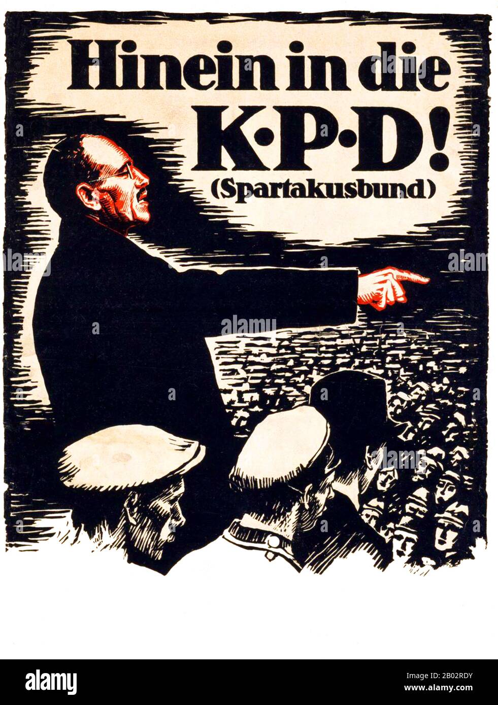 La Ligue Spartacus (allemande: Spartakusbund) était un mouvement révolutionnaire marxiste organisé en Allemagne pendant la première Guerre mondiale. La Ligue a été nommée d'après Spartacus, leader de la plus grande rébellion des esclaves de la République romaine. Il a été fondé par Karl Liebknecht, Rosa Luxembourg, Clara Zetkin et d'autres. La Ligue s'est ensuite rebaptisée Kommunistische Partei Deutschlands (KPD), se joignant au Comintern en 1919. Sa période de plus grande activité a été pendant la Révolution allemande de 1918, quand elle a cherché à inciter une révolution en faisant circuler le journal Spartacus Letters. Banque D'Images