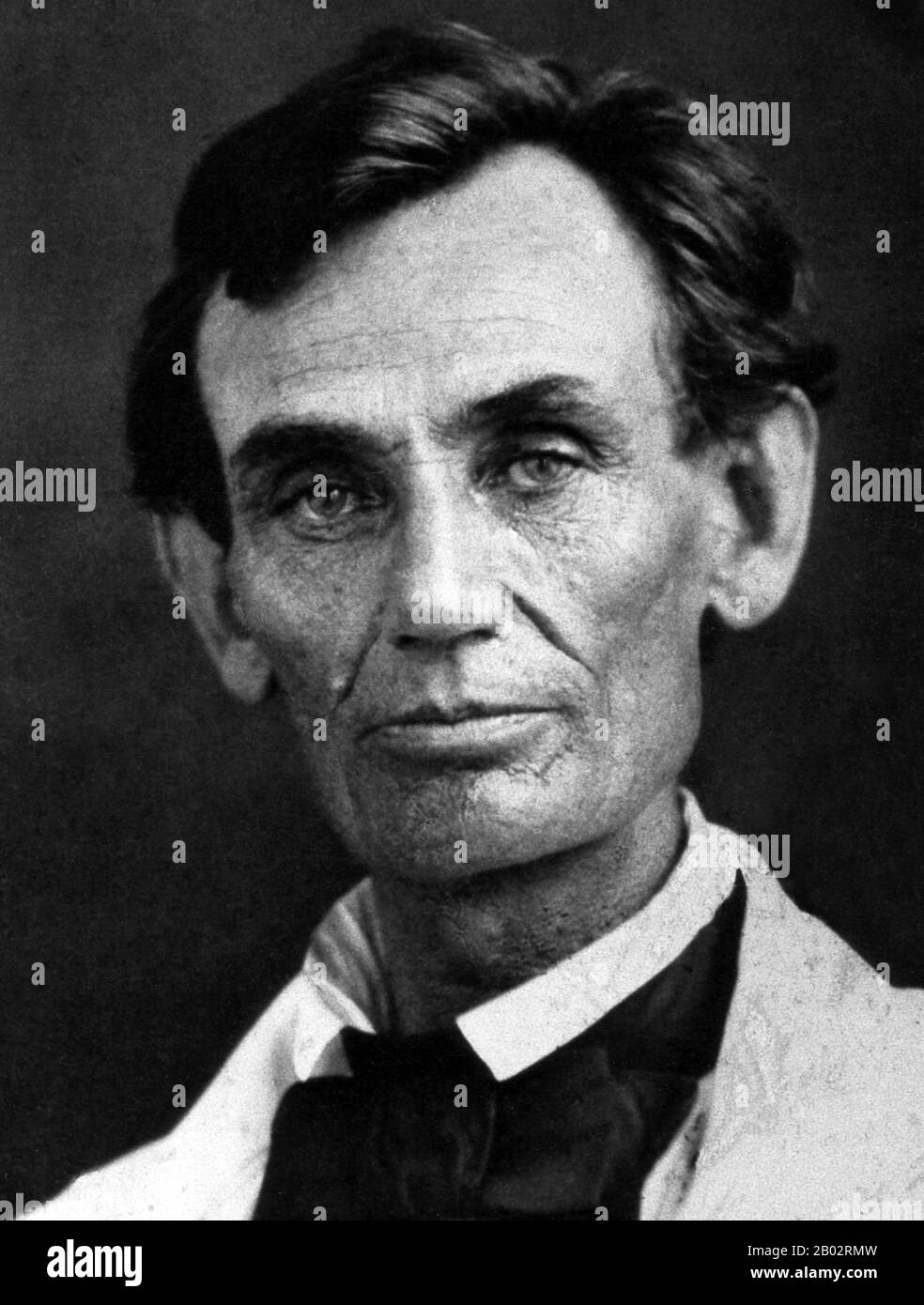 Abraham Lincoln (12 février 1809 – 15 avril 1865) fut le 16 président des États-Unis, servant de mars 1861 à son assassinat en avril 1865. Lincoln a conduit les États-Unis par sa guerre civile, sa guerre la plus sanglante et sa plus grande crise morale, constitutionnelle et politique. Ce faisant, il a préservé l'Union, aboli l'esclavage, renforcé le gouvernement fédéral et modernisé l'économie. Banque D'Images