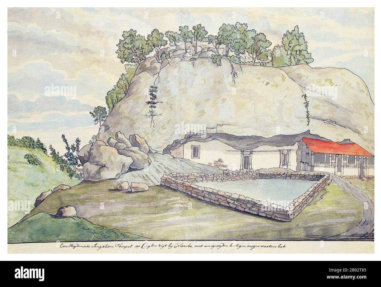 Mulkirigala (Mulgirigala) est un village du Sri Lanka situé près de Viraketiya dans le district de Hambantota, province du Sud. Le monastère de la grotte de Mulgirigala, avec son histoire remarquable et son cadre sans égal, a une signification historique datant du 2ème siècle BCE. Rappelant le célèbre temple de la grotte de Dambulla Rock, c'est l'un des 64 temples construits par le roi Kavantissa qui régnait à Mahagama, une principauté dans l'ancien royaume de Ruhuna au Sri Lanka. Banque D'Images