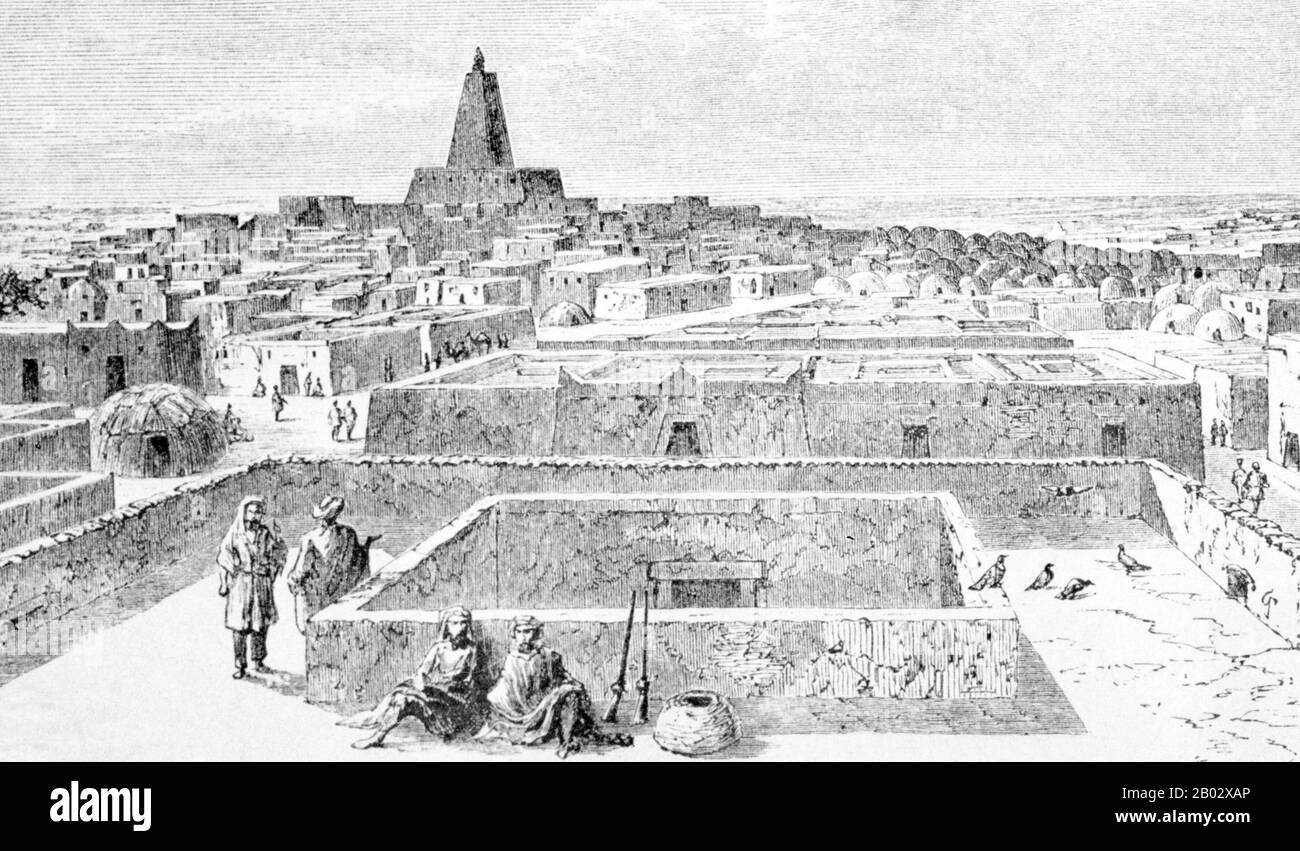 Heinrich Barth (16 février 1821 – 25 novembre 1865) était un explorateur allemand d'Afrique et d'érudit. Barth est considéré comme l'un des plus grands explorateurs européens d'Afrique, comme sa préparation savante, sa capacité à parler et à écrire l'arabe, l'apprentissage des langues africaines, et le caractère signifiait qu'il a soigneusement documenté les détails des cultures qu'il a visitées. Il a été parmi les premiers à comprendre les utilisations de l'histoire orale des peuples, et a recueilli beaucoup. Il a établi des liens d'amitié avec les dirigeants et les universitaires africains pendant ses cinq années de voyage (1850–1855). Banque D'Images