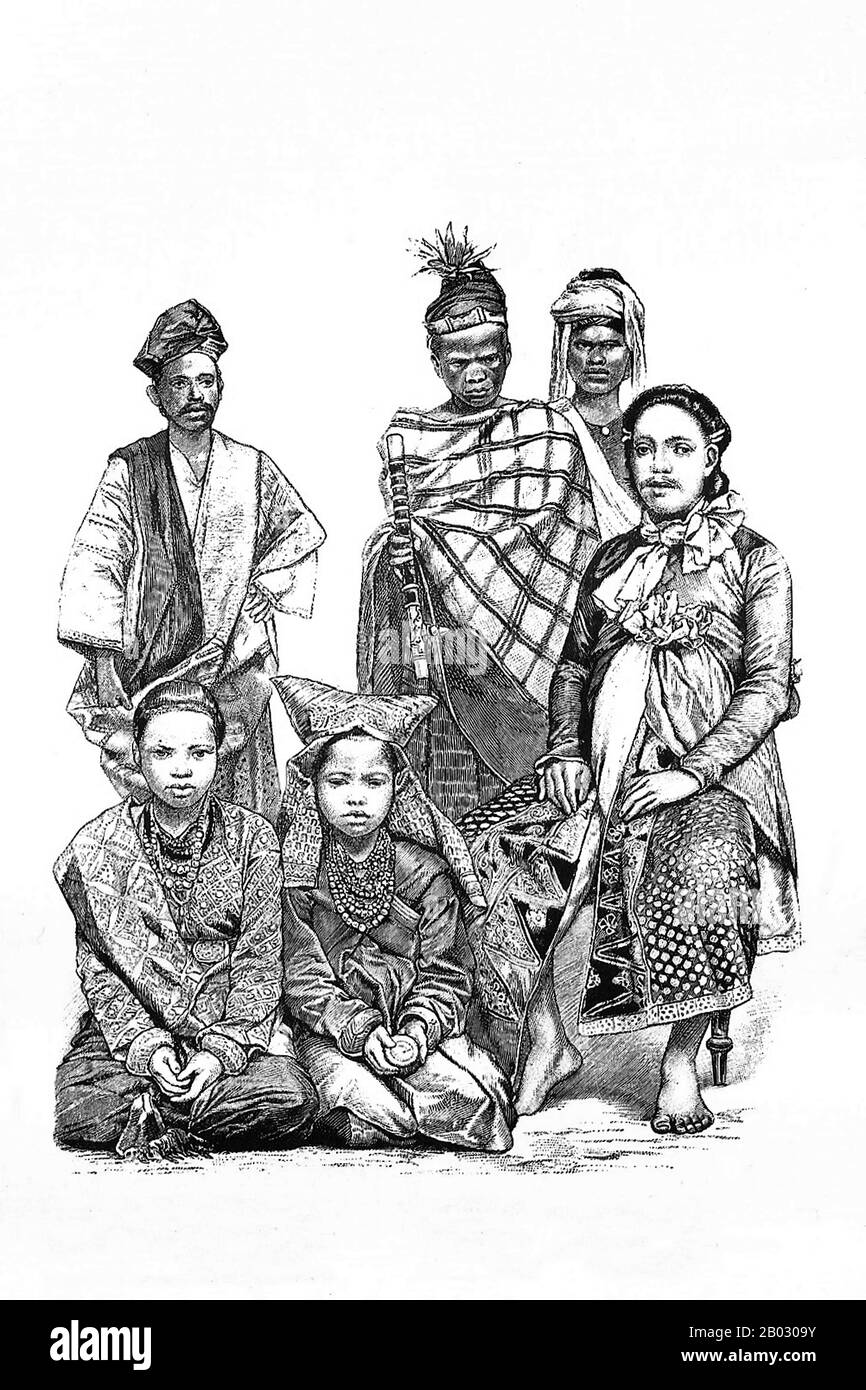 De 1861 à 1890, la société d'édition de Munich de Braun et Schneider a publié des plaques de costume historique et contemporain dans leur magazine Munchener Bilderbogen. Ces plaques ont finalement été rassemblées sous forme de livre et publiées au tournant du siècle en Allemagne et en Angleterre. Banque D'Images