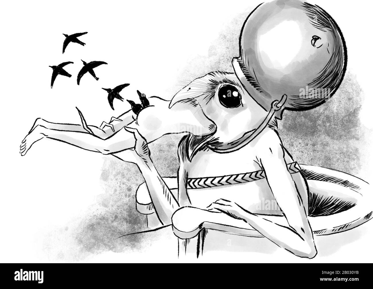 Créatures du monde de Hieronymus Bosch Banque D'Images