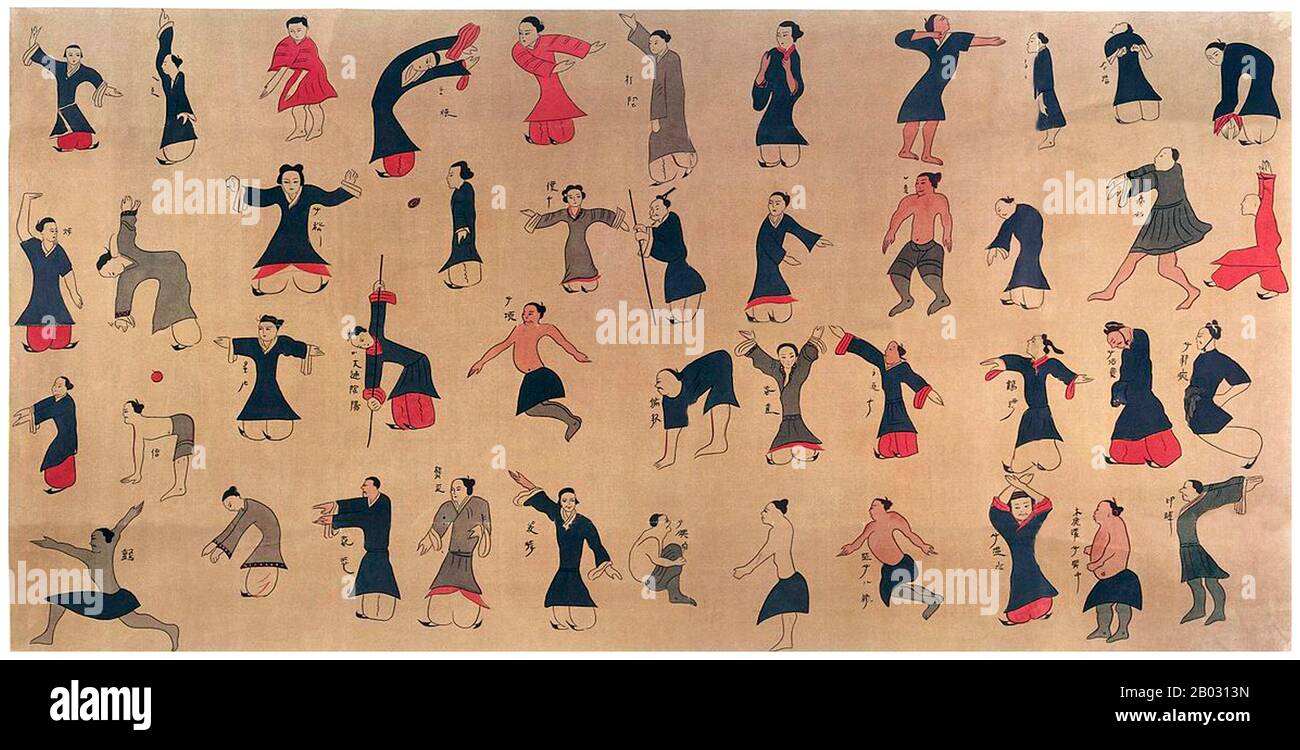 Mawangdui (chinois: 馬王堆; pinyin: Mǎwángduī; littéralement: 'King Ma's Mound') est un site archéologique situé à Changsha, en Chine. Le site se compose de deux collines en selle et contient les tombes de trois personnes de la dynastie Han occidentale (206 BCE – 9 ce), Marquis Li Cang, sa femme, et un homme qui aurait été leur fils. Le site a été excavé de 1972 à 1974. La plupart des objets de Mawangdui sont exposés au Musée provincial Hunan. Il a été appelé 'le chien du roi Ma' parce qu'il était initialement (à tort) considéré comme le tombeau de Ma Yin (853–930), un dirigeant du royaume du Chu Banque D'Images