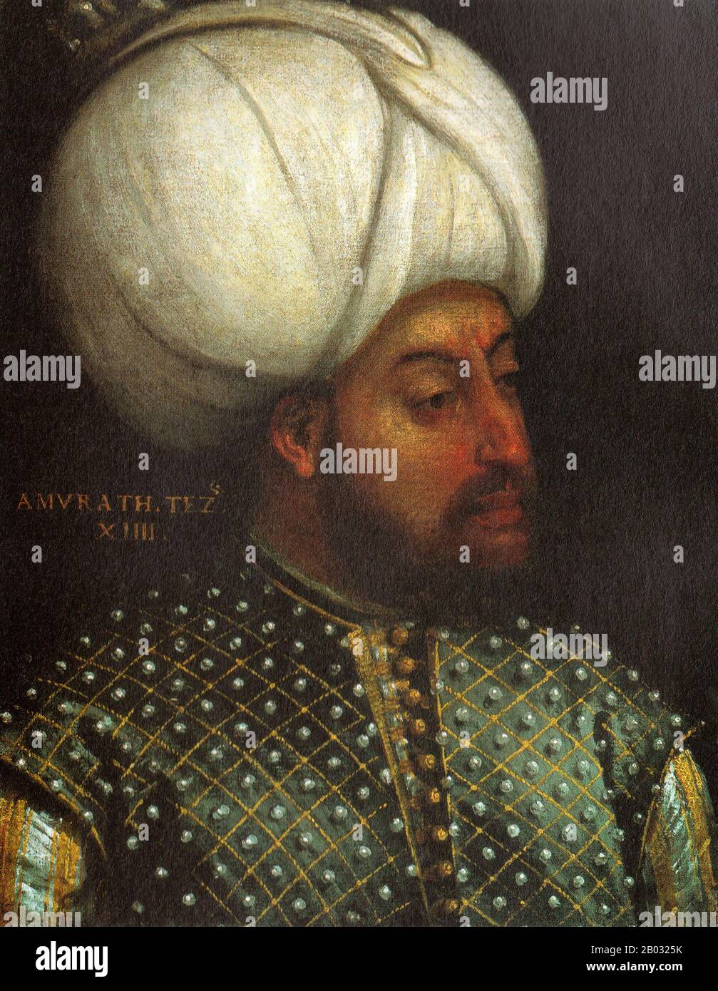 Murad III (4 juillet 1546 – 15/16 janvier 1595) fut le Sultan de l'Empire ottoman de 1574 jusqu'à sa mort en 1595. Il était également connu sous le nom d'Amurath III et fut le douzième sultan de l'Empire ottoman. Banque D'Images