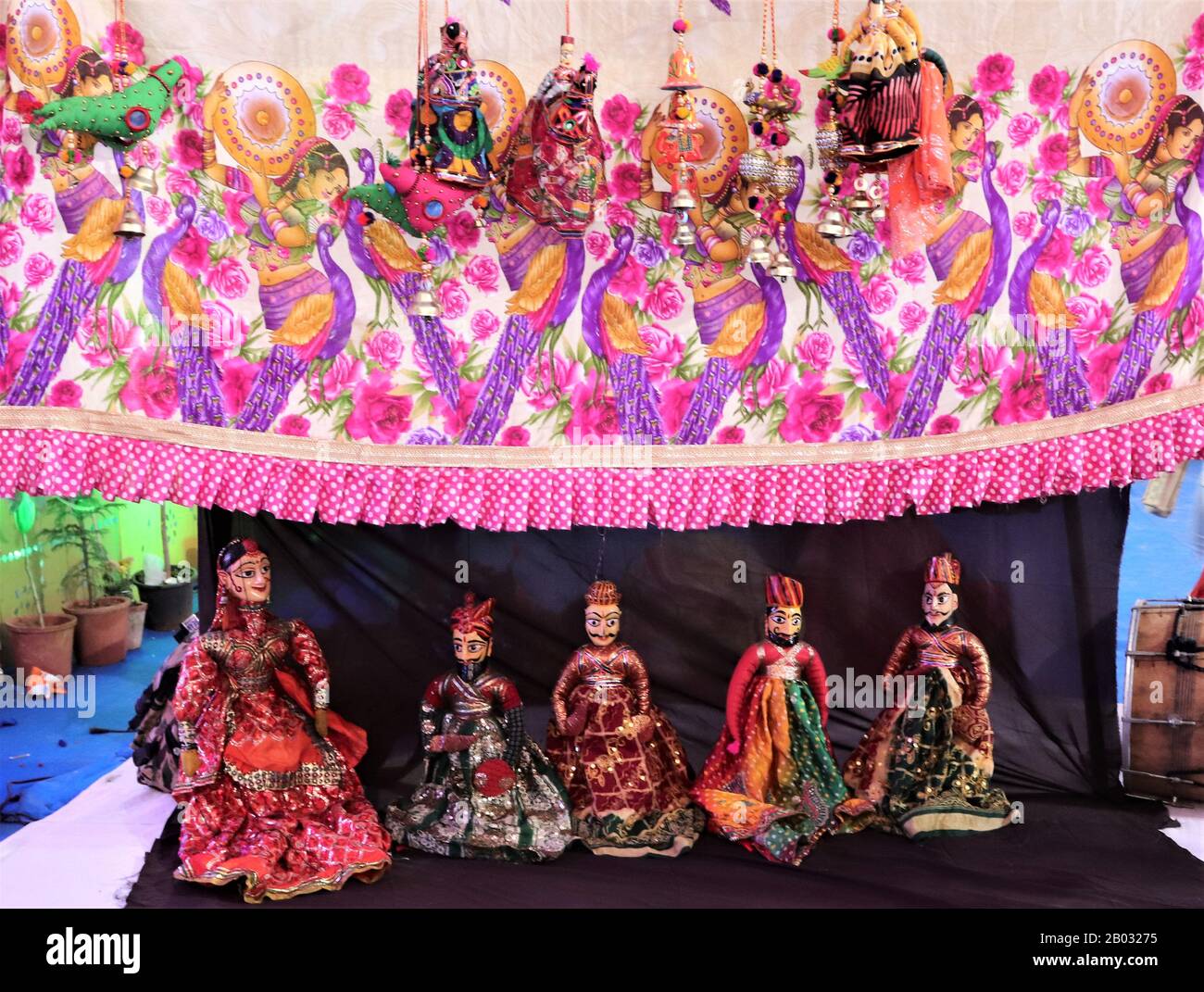 Rajasthani poupées/marionnettes/Kathpulli-marionnettes indiennes Banque D'Images