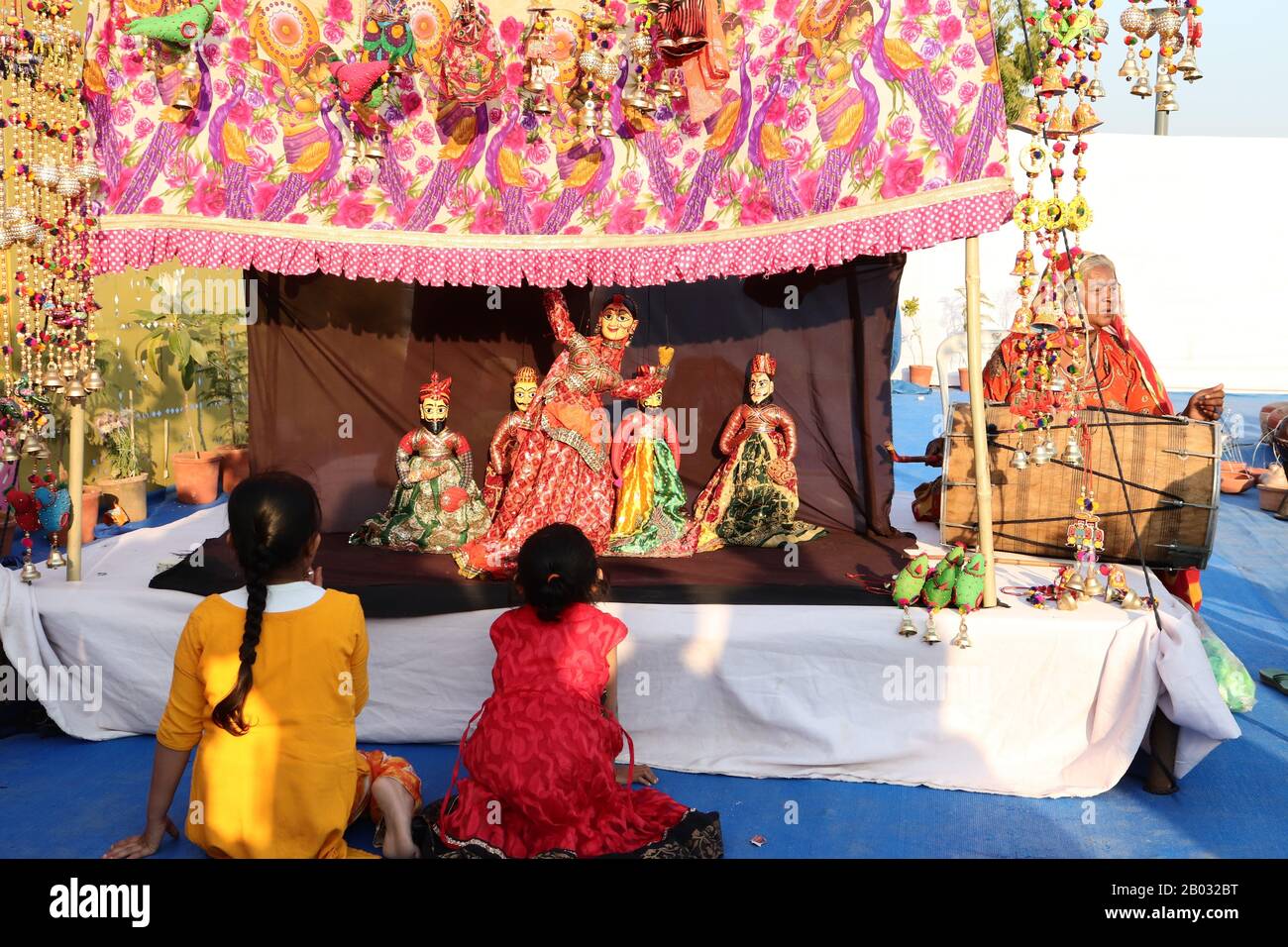 Rajasthani poupées/marionnettes/Kathpulli-marionnettes indiennes Banque D'Images