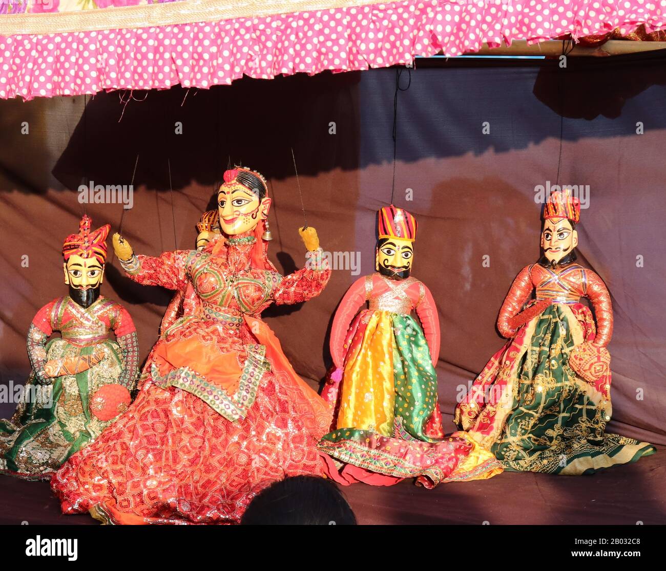 Rajasthani poupées/marionnettes/Kathpulli-marionnettes indiennes Banque D'Images