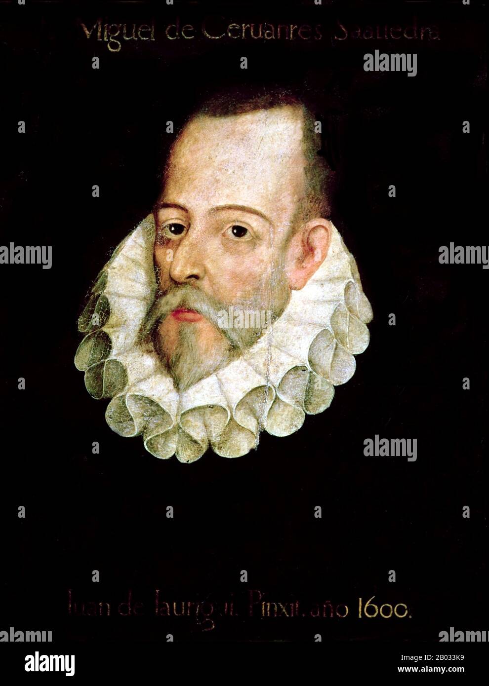 Miguel de Cervantes (29 septembre 1547 – 22 avril 1616) est largement considéré comme le plus grand écrivain de langue espagnole et l'un des romanciers prééminents du monde. Son travail majeur, Don Quichote, considéré comme le premier roman européen moderne, est un classique de la littérature occidentale, et est considéré parmi les meilleures œuvres de fiction jamais écrites. Son influence sur la langue espagnole a été si grande que la langue est parfois appelée la lengua de Cervantes ('la langue de Cervantes'). Banque D'Images