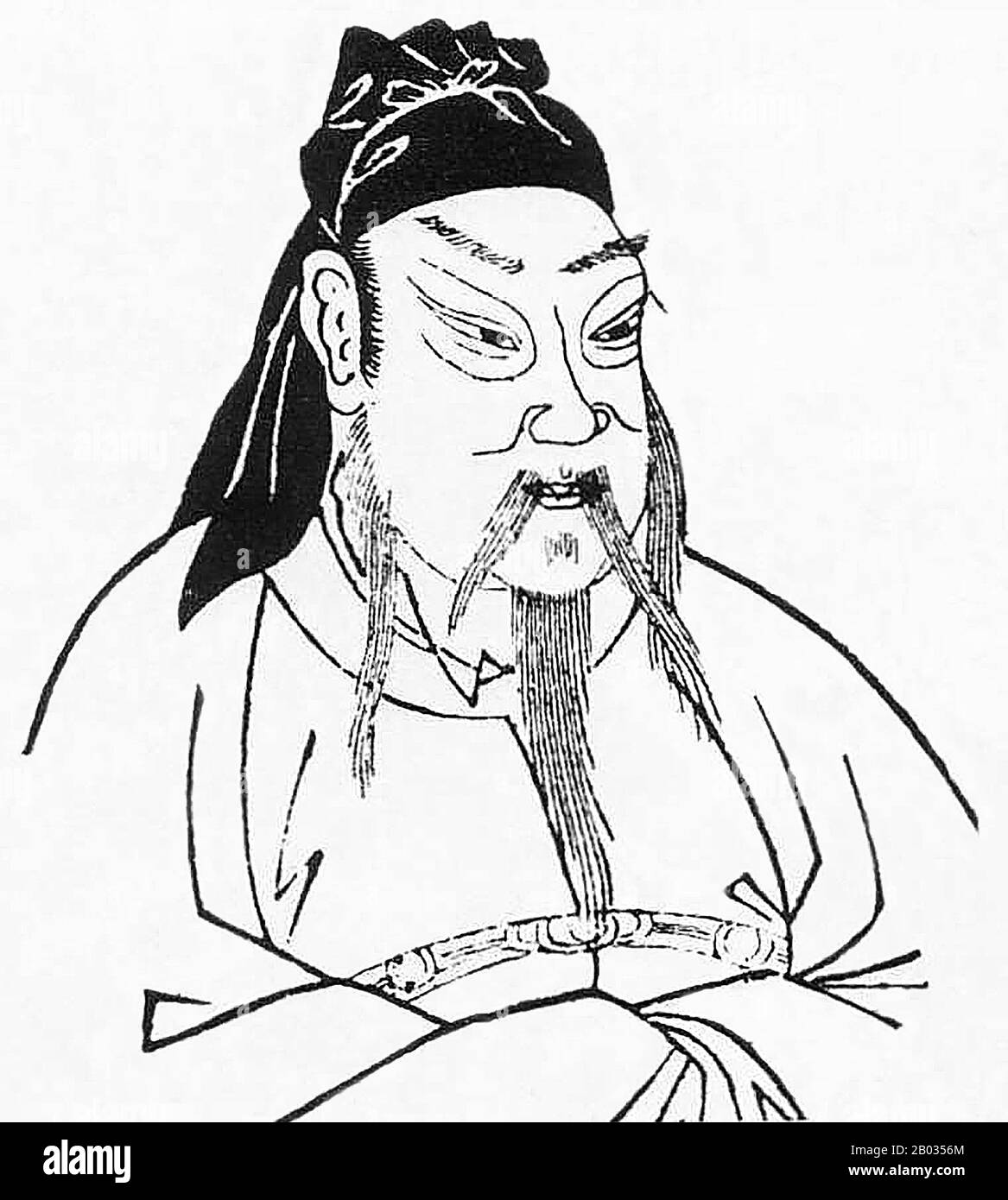 Guan Yu (-220 ce), nom de style Yunchang, était un général servant sous le seigneur de guerre Liu Bei à la fin de la dynastie des Han de l'est de la Chine. Il a joué un rôle important dans la guerre civile qui a conduit à l'effondrement de la dynastie Han et à l'établissement de l'état de Shu Han dans les Trois Royaumes, dont Liu Bei était le premier empereur. En tant que l'une des figures historiques chinoises les plus connues dans toute l'Asie de l'est, les histoires de la vie réelle de Guan ont largement cédé la place à des histoires fictionalisées, dont la plupart se trouvent dans le roman historique « Romance des Trois royaumes » ou ont passé les générations, à qui Banque D'Images