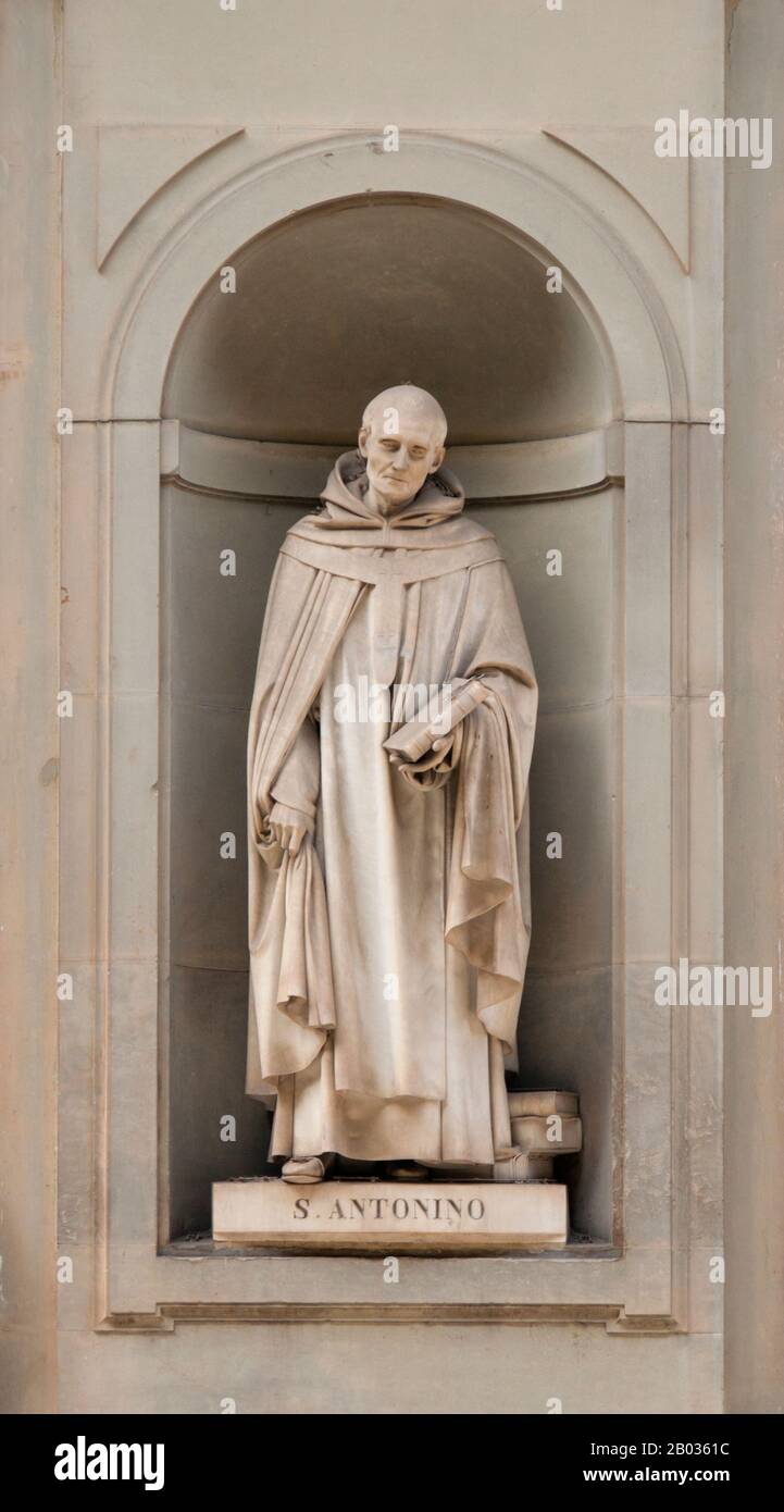 Saint Antoninus de Florence (1389 - 1459) était un frère dominicain italien, qui régnait comme archevêque de Florence. Il est vénéré comme saint par l'Église catholique. Banque D'Images