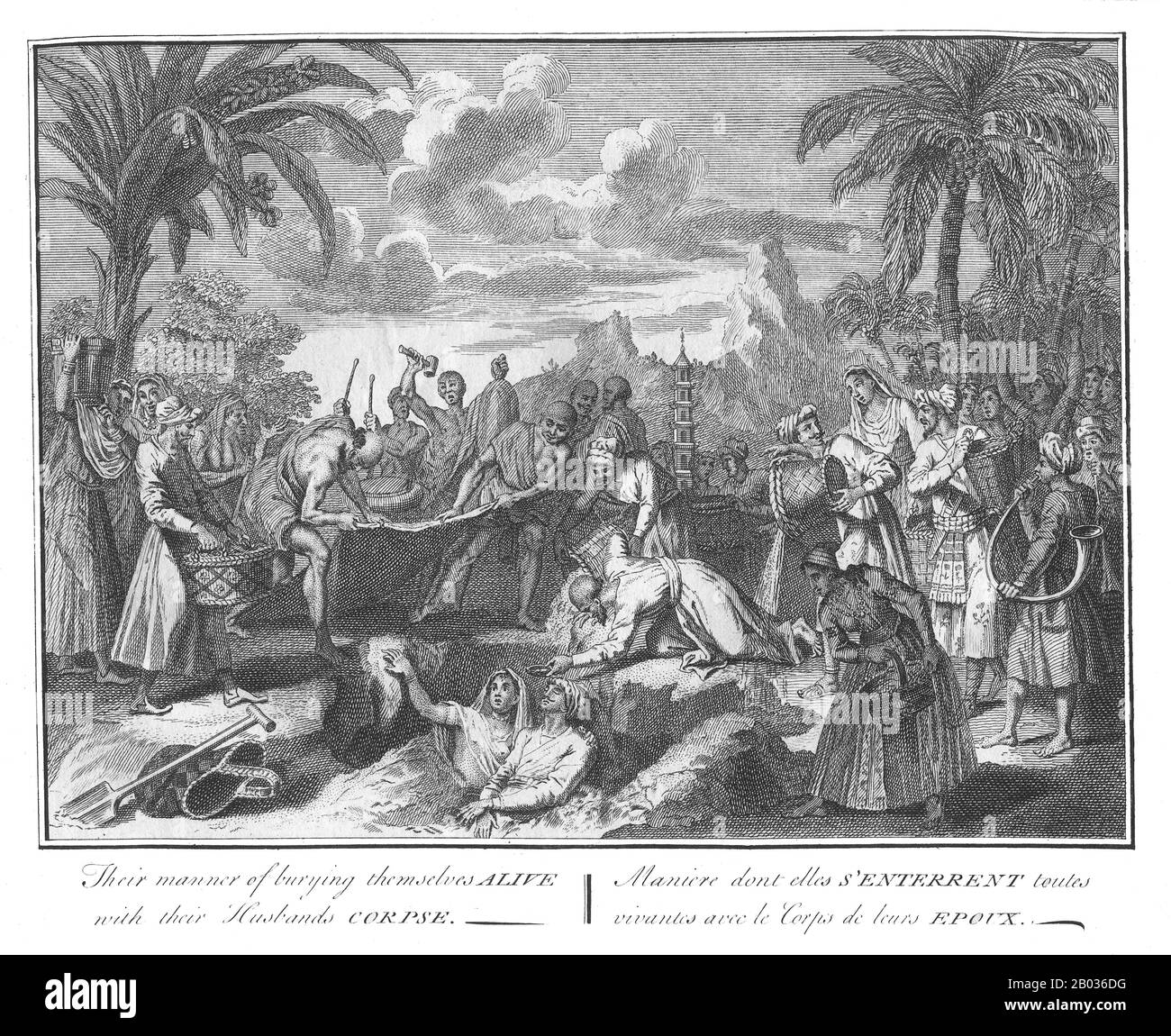 SATI (également orthographié suttee) est une coutume obsèque hindou obsolète où une veuve s'immole sur le pyre de son mari, ou se suicide d'une autre manière peu après la mort de son mari. Cependant, le sati pourrait prendre la forme de l'inhumation de veuve chaque fois que la caste ou la communauté du défunt l'a appelé, comme par exemple avec les tisserands Jogi du Bengale, ou avec le Jasnaice du Rajasthan, une branche perdue des musulmans Ismaili qui se sont reconvertis en hindouisme. Banque D'Images SATI (également orthographié suttee) est une coutume obsèque hindou obsolète où une veuve s'immole sur le pyre de son mari, ou se suicide d'une autre manière peu après la mort de son mari. Cependant, le sati pourrait prendre la forme de l'inhumation de veuve chaque fois que la caste ou la communauté du défunt l'a appelé, comme par exemple avec les tisserands Jogi du Bengale, ou avec le Jasnaice du Rajasthan, une branche perdue des musulmans Ismaili qui se sont reconvertis en hindouisme. Banque D'Images