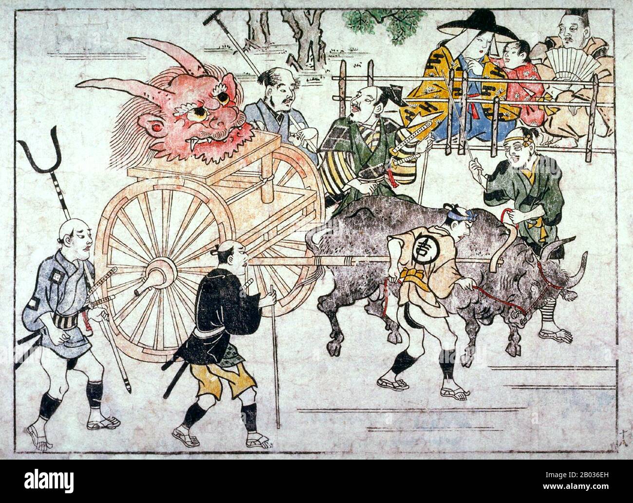 Shuten-doji ou Shutendoji est un oni mythique ou un yokai (démon, diable, ogre, troll). Hihikawa Moronobu (1618 – 25 juillet 1694) était un artiste japonais connu pour populariser le genre ukiyo-e de gravures et de peintures de bois à la fin du XVIIe siècle. Banque D'Images
