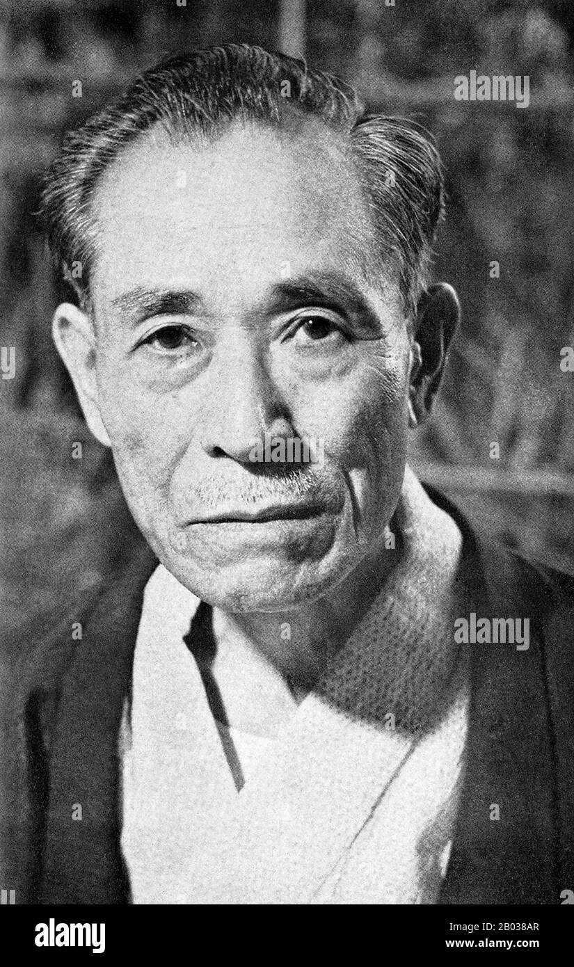 Arahata Kanson (14 août 1887 - 6 mars 1981) était un chef du travail, un politicien et un écrivain japonais du XXe siècle, servant de figure majeure dans de nombreux mouvements de gauche de l'époque. En commençant sa vie politique comme socialiste, Arahata est devenue un anarcho-syndicaliste, avant de devenir communiste. Arahata est née à Yokohama et a rejoint l'association socialiste Heiminsha en 1904, avant d'être arrêtée lors de l'incident du drapeau rouge de 1908. Il finirait par devenir membre du premier Comité central du Parti communiste japonais. Mais après la guerre, Arahata Banque D'Images Arahata Kanson (14 août 1887 - 6 mars 1981) était un chef du travail, un politicien et un écrivain japonais du XXe siècle, servant de figure majeure dans de nombreux mouvements de gauche de l'époque. En commençant sa vie politique comme socialiste, Arahata est devenue un anarcho-syndicaliste, avant de devenir communiste. Arahata est née à Yokohama et a rejoint l'association socialiste Heiminsha en 1904, avant d'être arrêtée lors de l'incident du drapeau rouge de 1908. Il finirait par devenir membre du premier Comité central du Parti communiste japonais. Mais après la guerre, Arahata Banque D'Images