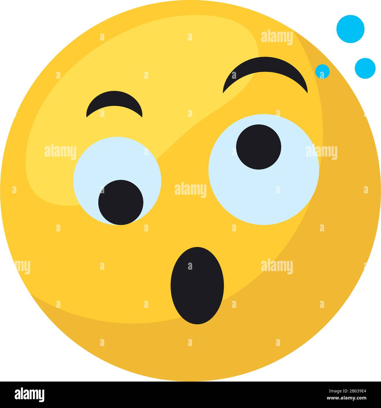 Crazy Eyes emoji visage plat style icône design, l'expression de dessin ...