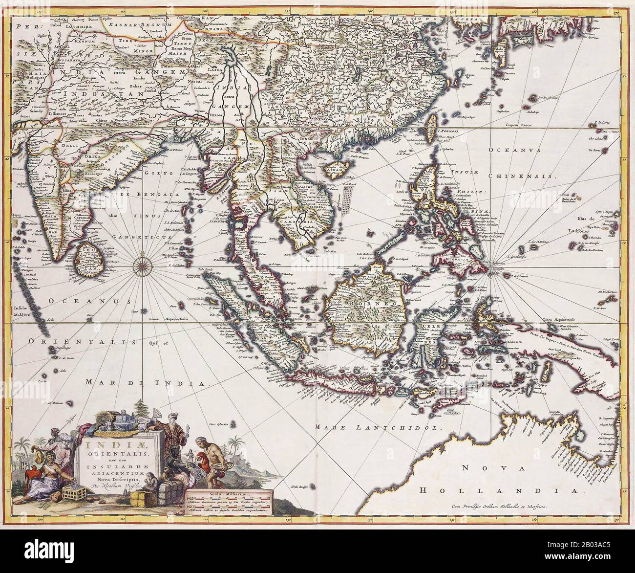 Les Indes orientales, parfois connues simplement sous le nom d'Indes, sont les terres de l'Asie du Sud et du Sud-est, bien que se réfèrent généralement uniquement aux îles de l'Asie du Sud-est, principalement les archipels indonésien et philippins. Les habitants de la région sont rarement appelés Indiens de l'est, et comprennent une grande variété de diversité culturelle et religieuse, sans groupe ethnique unique. Beaucoup de ces îles étaient des colonies néerlandaises, et la région était connue sous le nom d'Indes orientales néerlandaises pendant environ 300 ans avant l'indépendance indonésienne, tandis que ceux qui étaient sous occupation espagnole étaient intitulés les Indes orientales espagnoles jusqu'au Banque D'Images