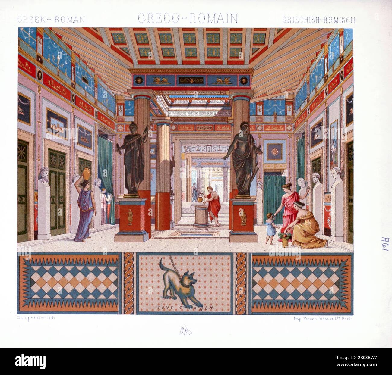 Ancienne mode et style de vie grecs de Geschichte des kostüms dans chronologicher entwicklung (Histoire du costume dans le développement chronologique) par Racinet, A. (Auguste), 1825-1893. Et Rosenberg, Adolf, 1850-1906, Volume 1 imprimé à Berlin en 1888 Banque D'Images