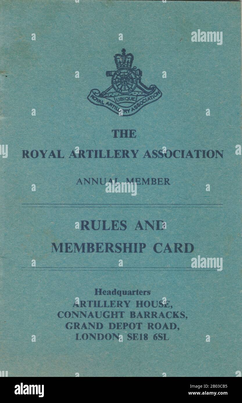 Association De L'Artillerie Royale De 1983 Banque D'Images