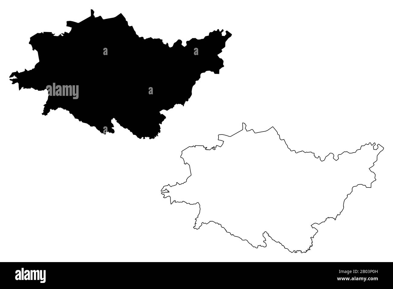 Municipalité de Dagda (République de Lettonie, divisions administratives de Lettonie, municipalités et leurs unités territoriales) illustration vectorielle de carte, scrib Illustration de Vecteur