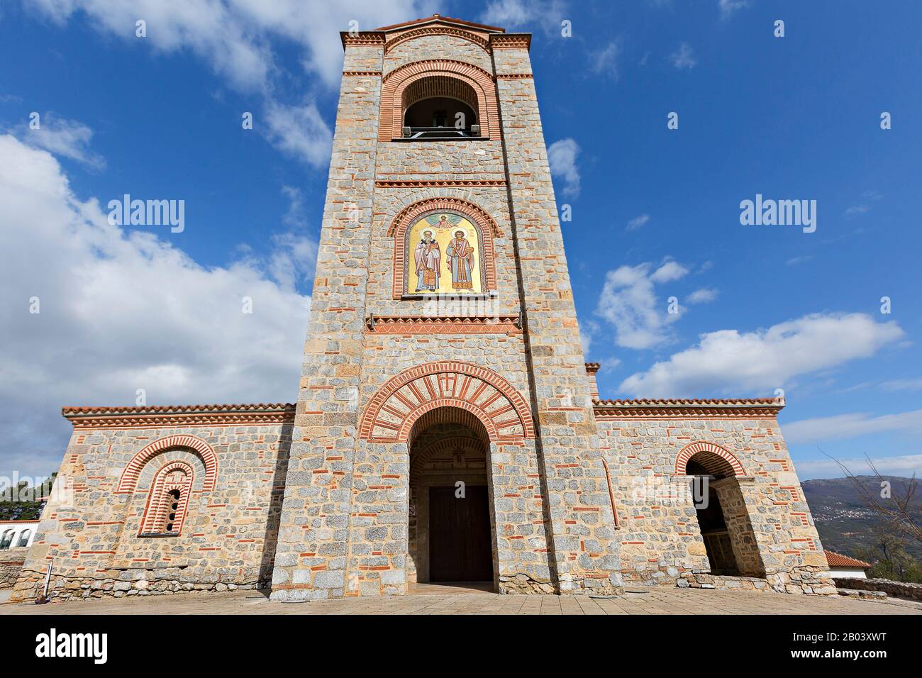 Église Saint-Clément construite au IXe siècle et restaurée en 2002, à Ohrid, en Macédoine Banque D'Images