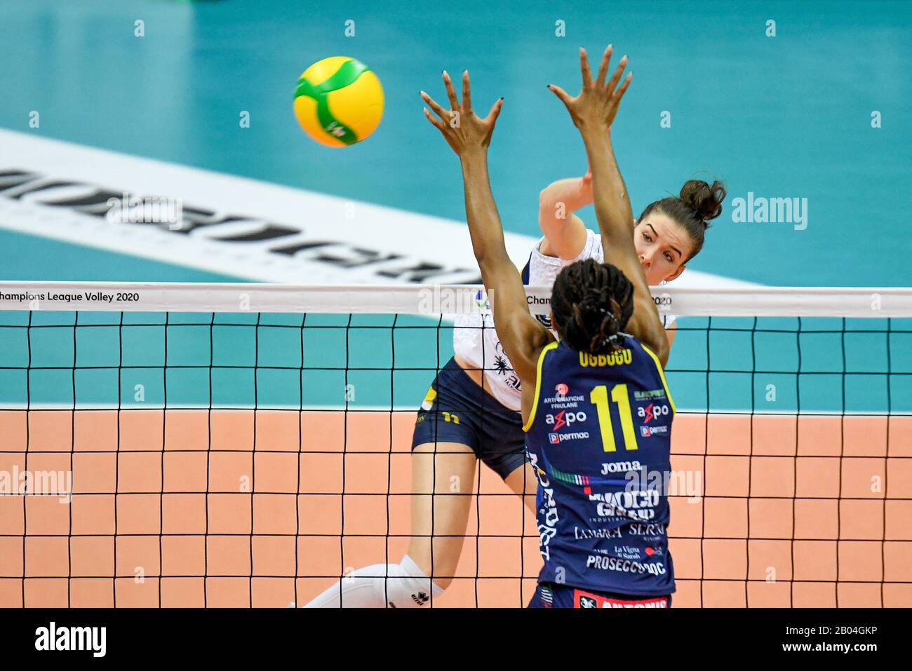Treviso, Italie, 18 février 2020, pic de lucille gicquel (nantes) pendant Carrario Imoco Conegliano vs Nantes VB - Volleyball Champions League Women - crédit: LPS/Ettore Griffoni/Alay Live News Banque D'Images