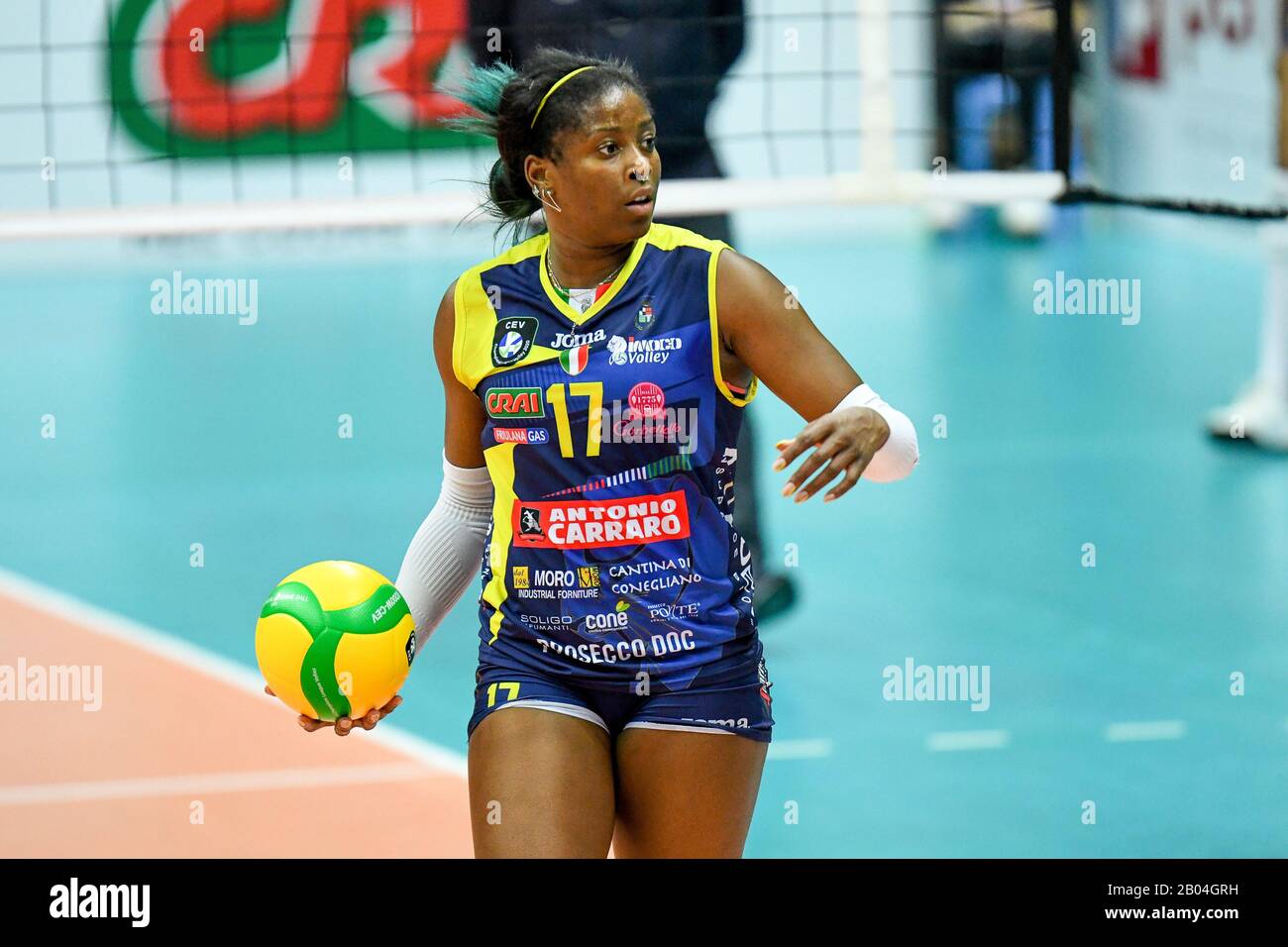 Trévise, Italie, 18 février 2020, miriam sylla (conegliano) pendant Carrario Imoco Conegliano vs Nantes VB - Volleyball Champions League Women - crédit: LPS/Ettore Griffoni/Alay Live News Banque D'Images