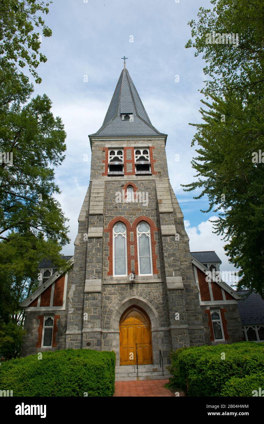 Christ Episcopal Church de St. Michaels, une ville historique du Maryland, États-Unis, située sur la baie de Chesapeake. Banque D'Images