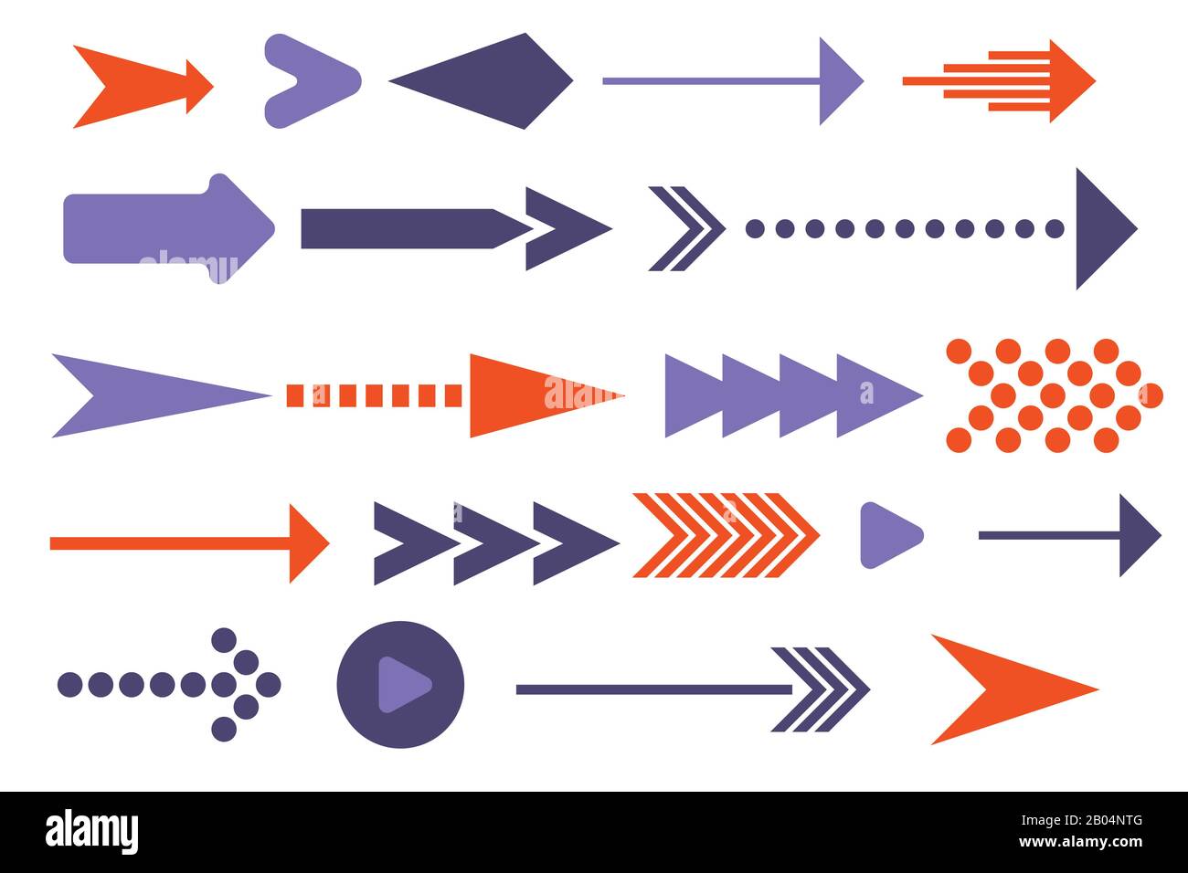 Arows set vector illustration isolé sur fond blanc Illustration de Vecteur