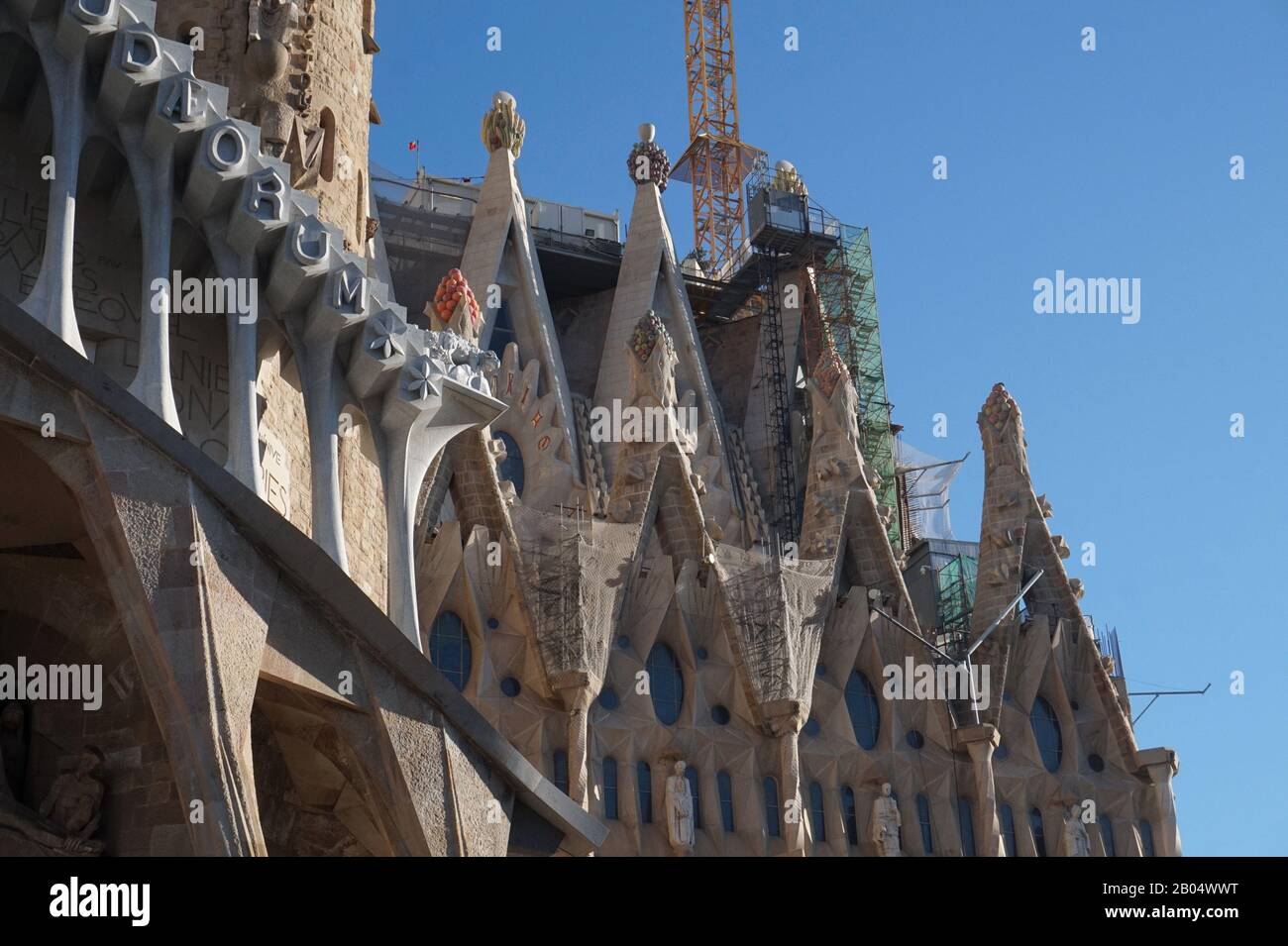 La Basílica de la Sagrada Família d'Antoni Gaudi, Barcelone, Espagne Banque D'Images