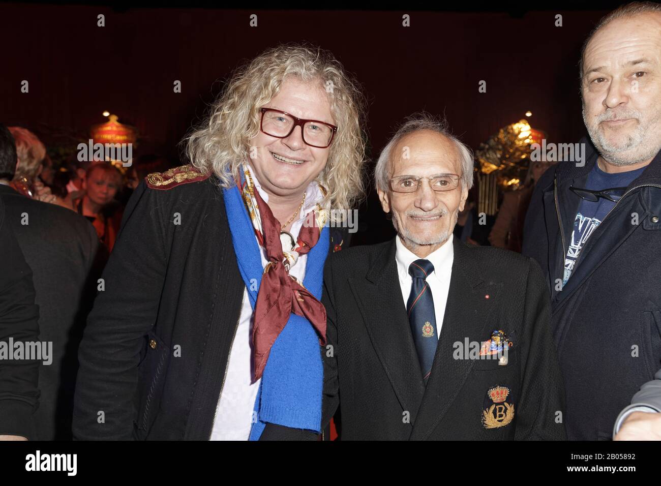 Paris France 17 Fevrier Pierre Jean Chalencon Et Emilien Bouglione Assistent A La 80eme Fete D Anniversaire De Marcel Campion Au Cirque D Hiver A Paris Photo Stock Alamy