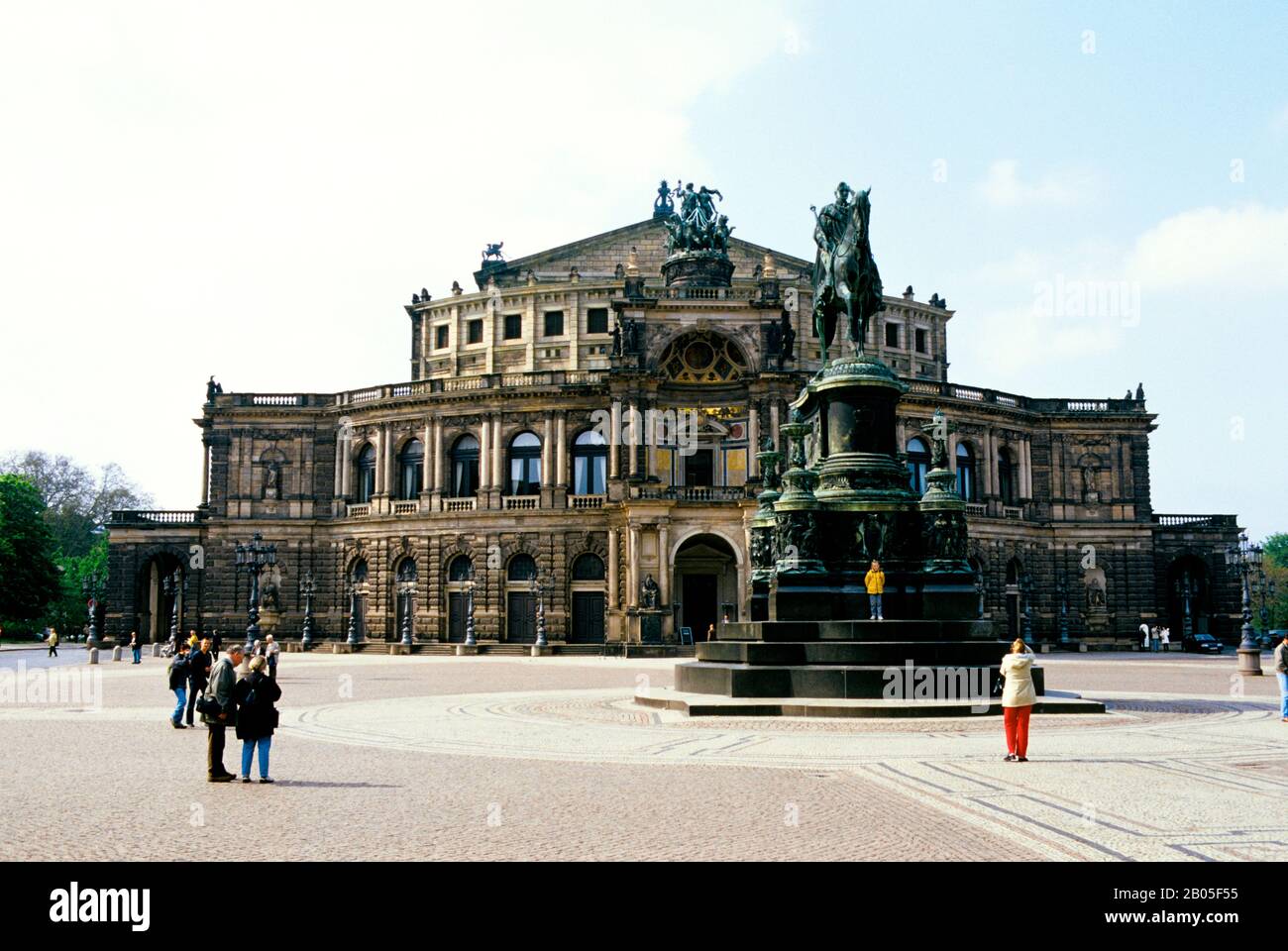 ALLEMAGNE, DRESDE, OPÉRA SEMPER, ARCHITECTURE DE STYLE NÉO-RENAISSANCE Banque D'Images