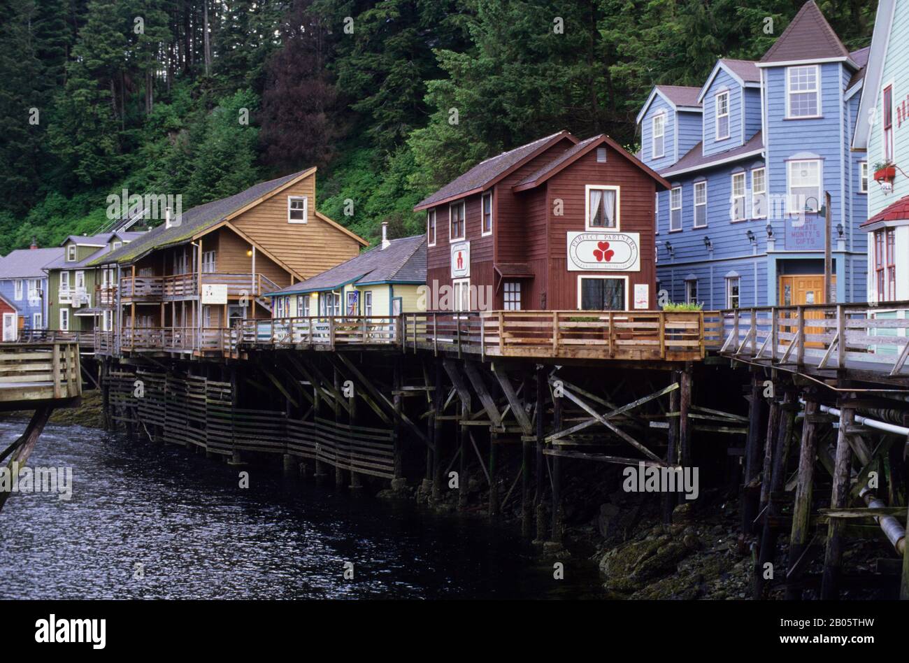 ÉTATS-UNIS, ALASKA, PASSAGE INTÉRIEUR, KETCHIKAN, CREEK STREET Banque D'Images